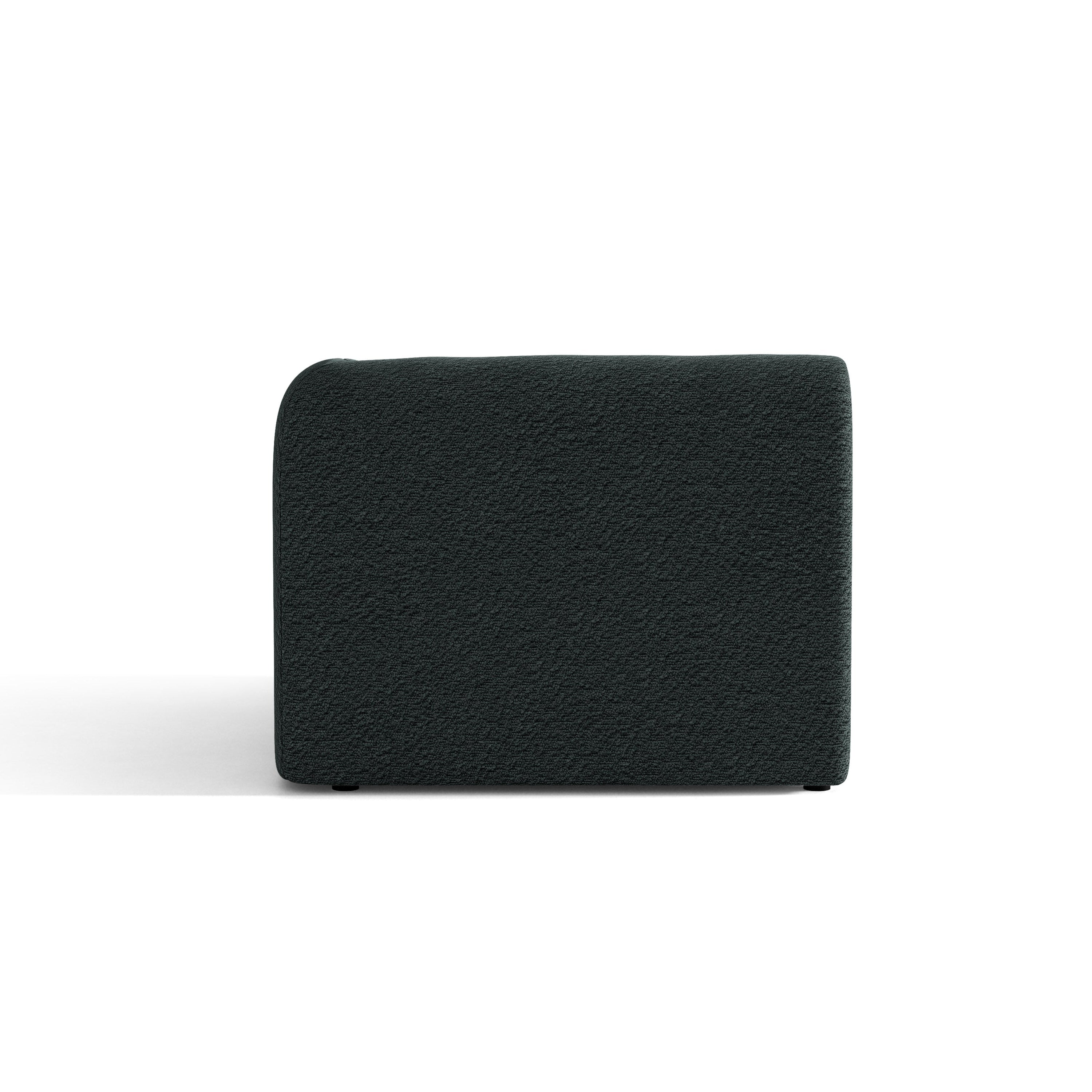 Modulares Sofa MILEY - rechtes Element in schwarzem Boucle