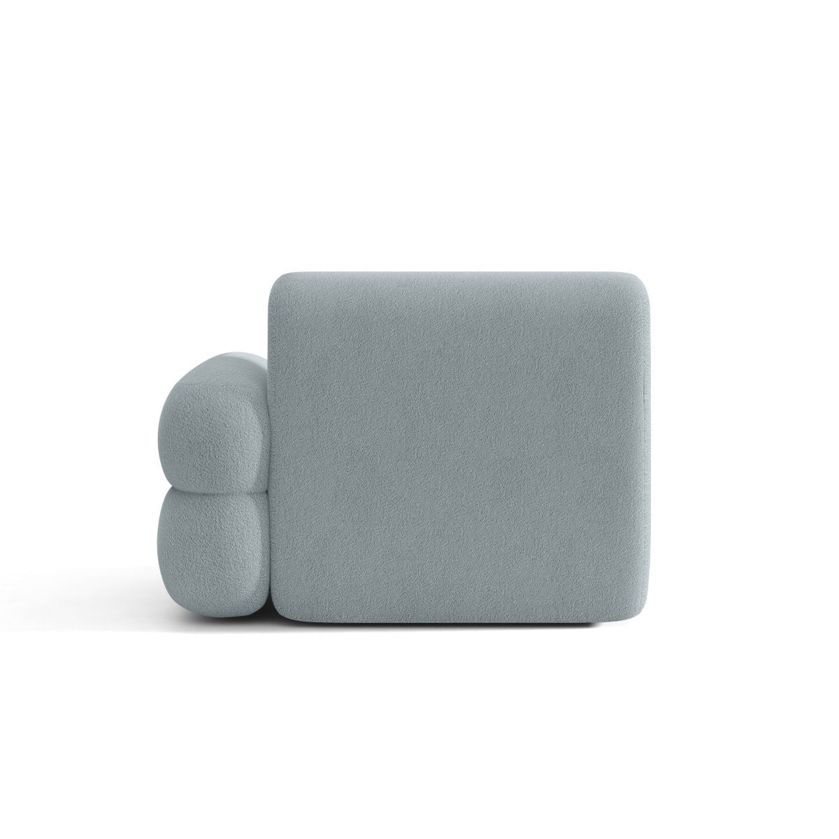 Modulares Sofa NEO - rechter Modul in himmelblauem Boucle