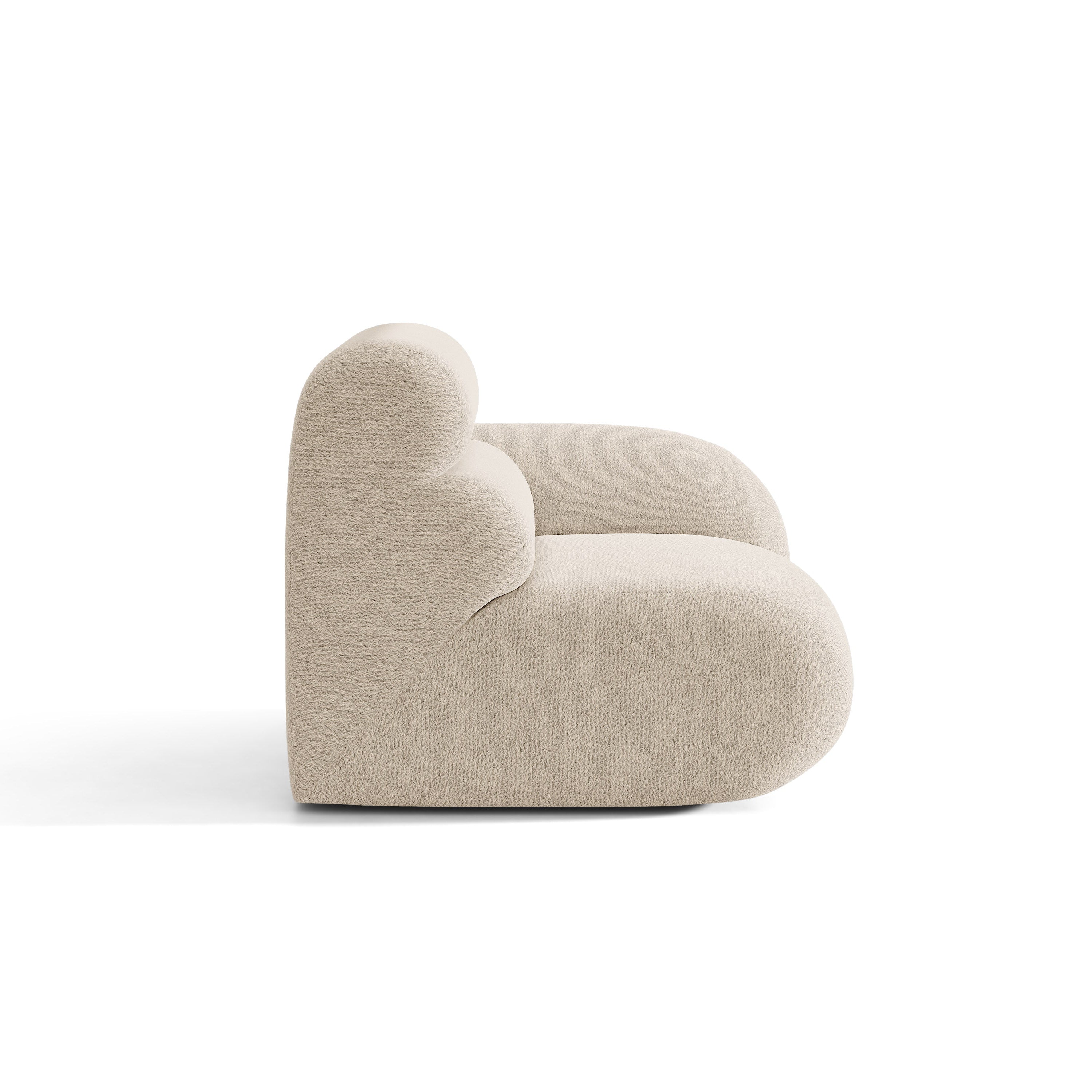 Modulares Sofa NEO - rechtes Modul in beigem Boucle