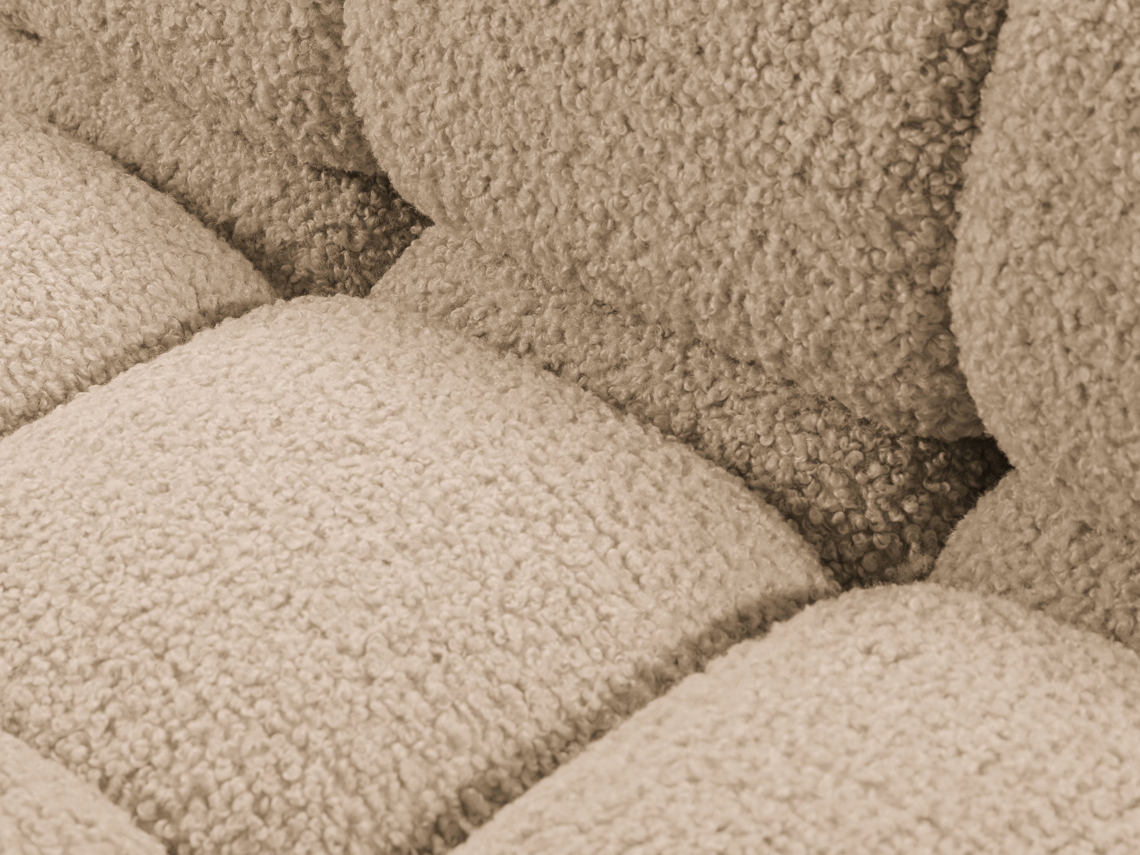 Modulares Sofa BELLIS - rechter Modulkörper in sandfarbenem Boucle