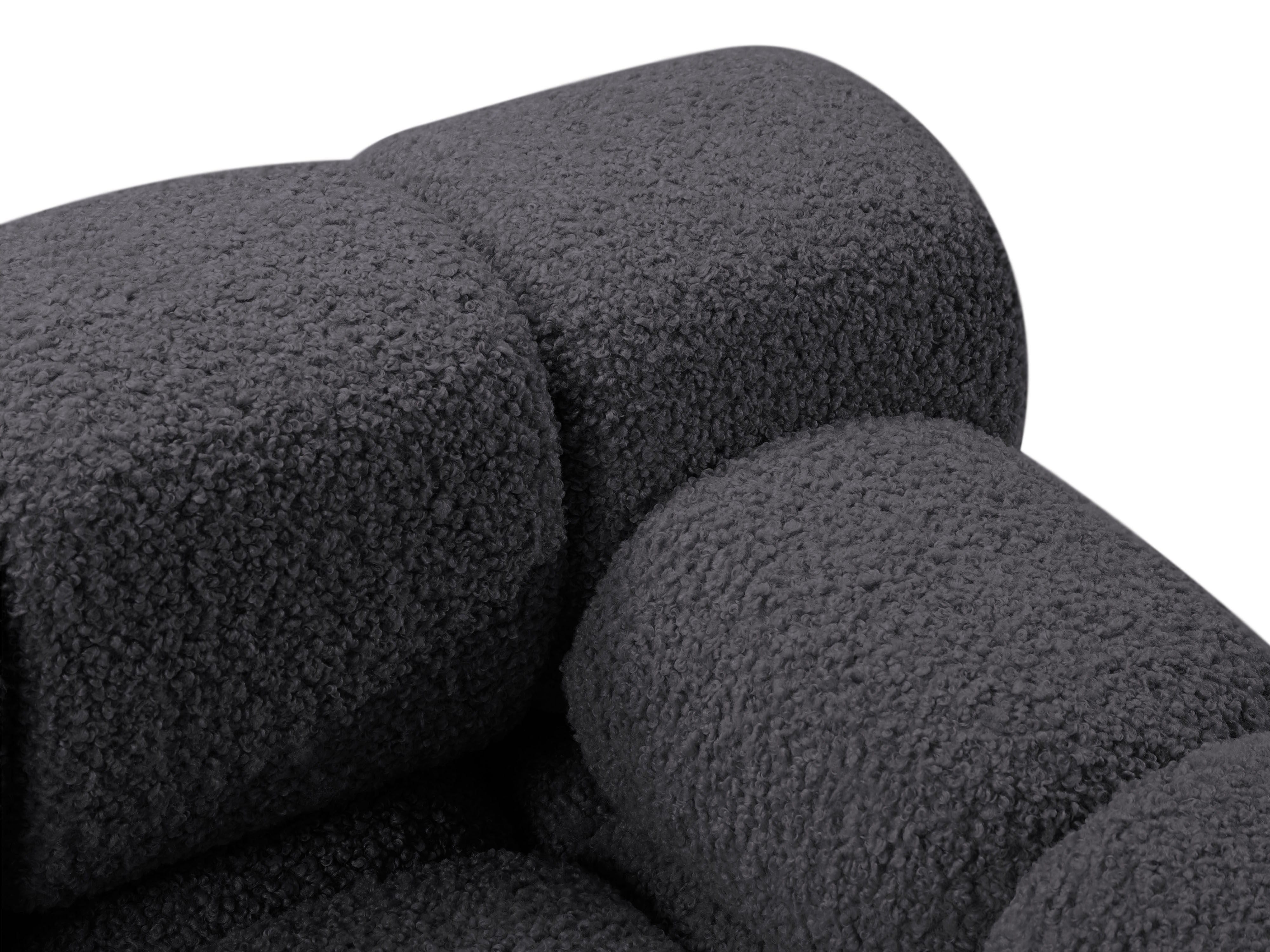 Modulares Sofa BELLIS - rechter Modul in grafitfarbenem Boucle