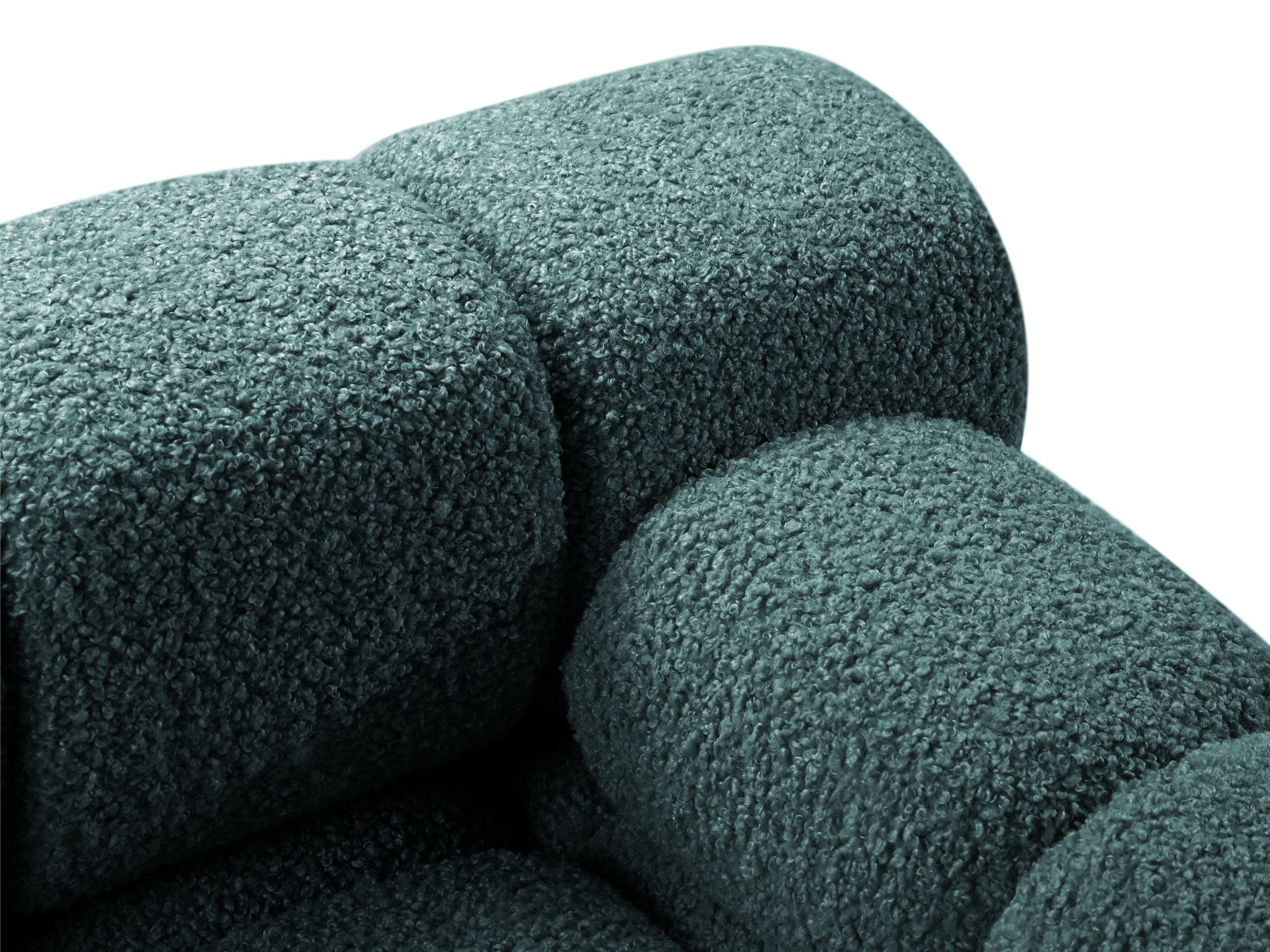 Modulares Sofa BELLIS - tiefes rechteckiges Modul in Petrol Boucle