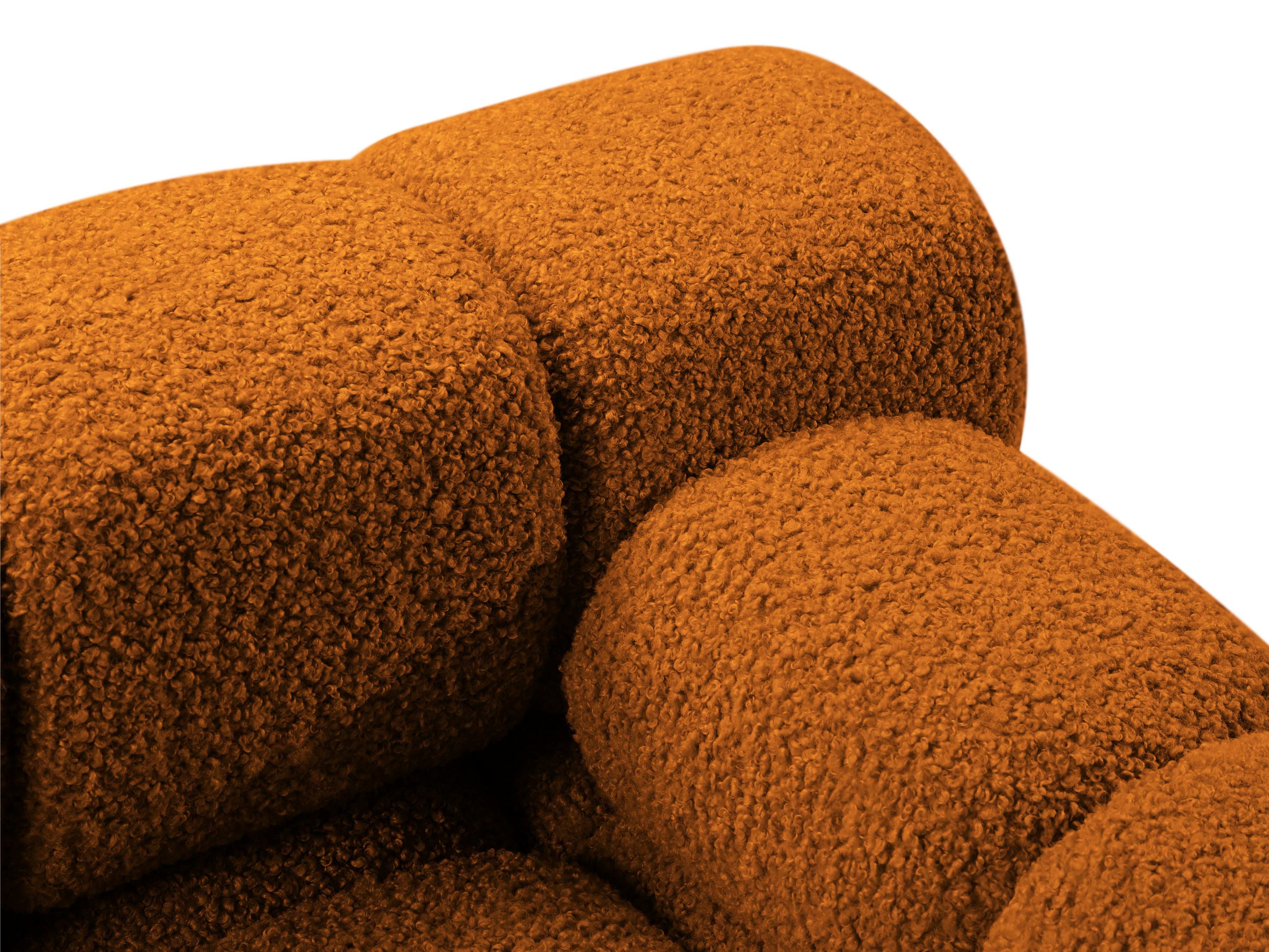 Modulares Sofa BELLIS - rechter Modul in ziegelrotem Boucle