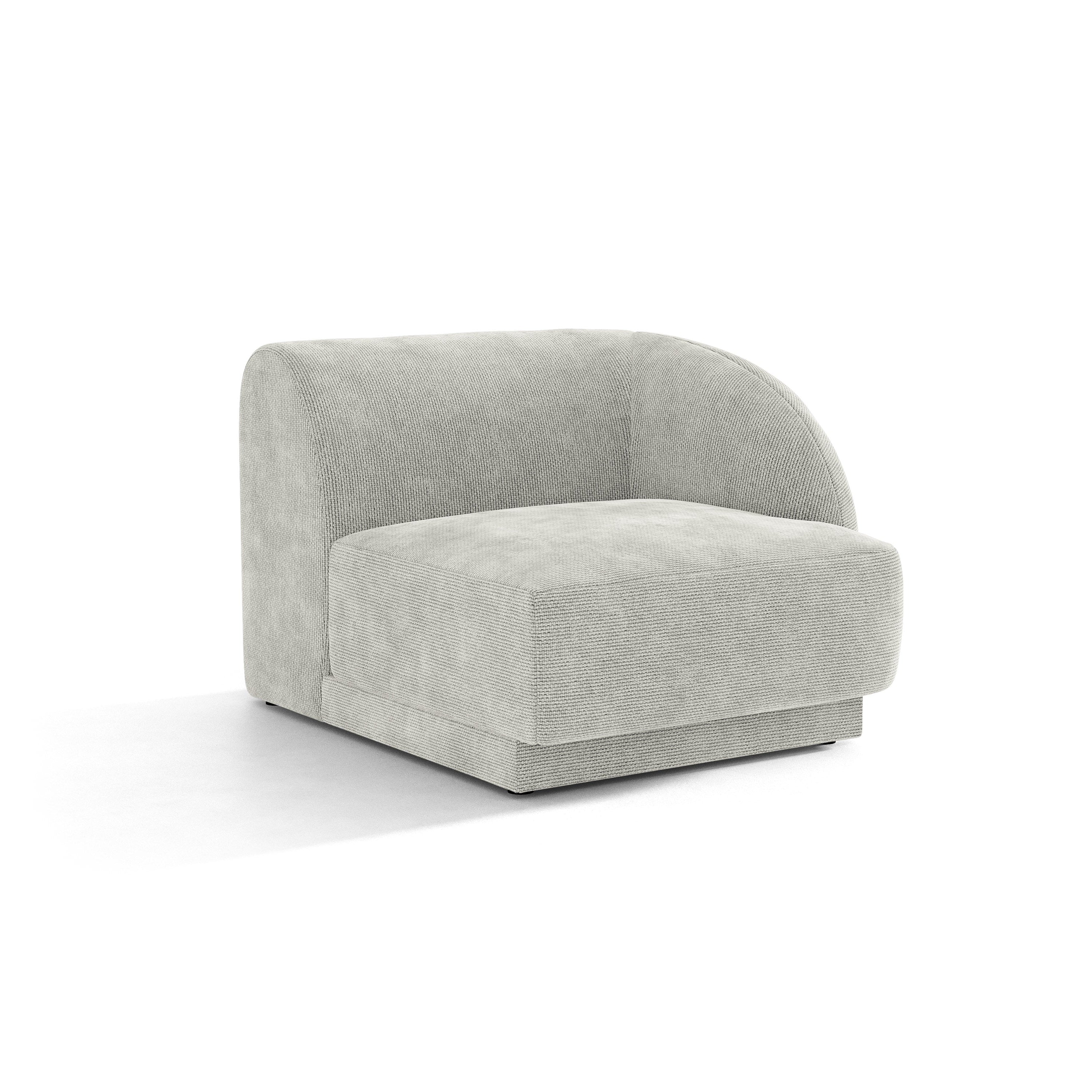 Modulsofa - rechte Modul MILEY graues Chenille