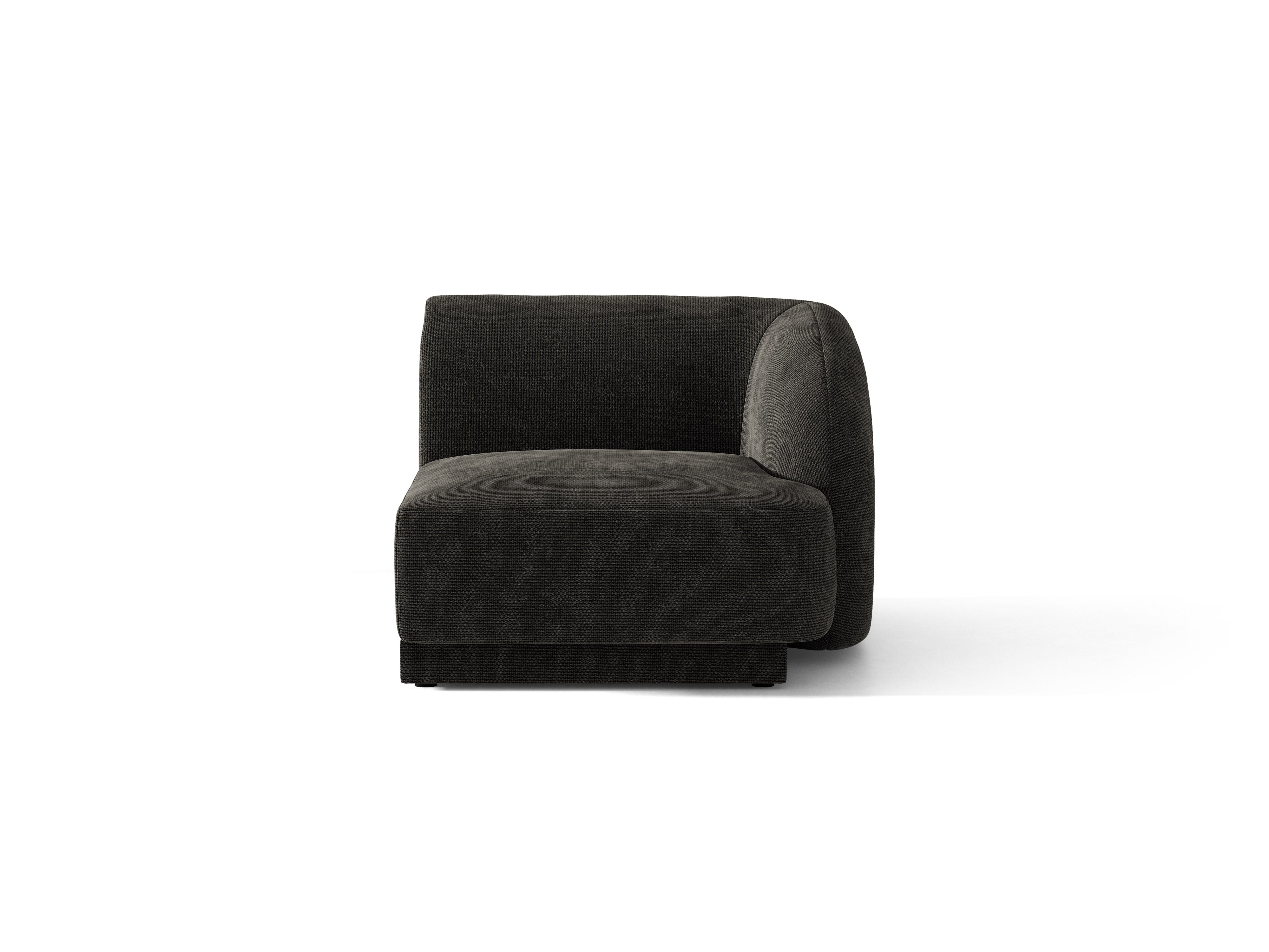 Modulares Sofa - rechter Modul MILEY schwarzer Chenille