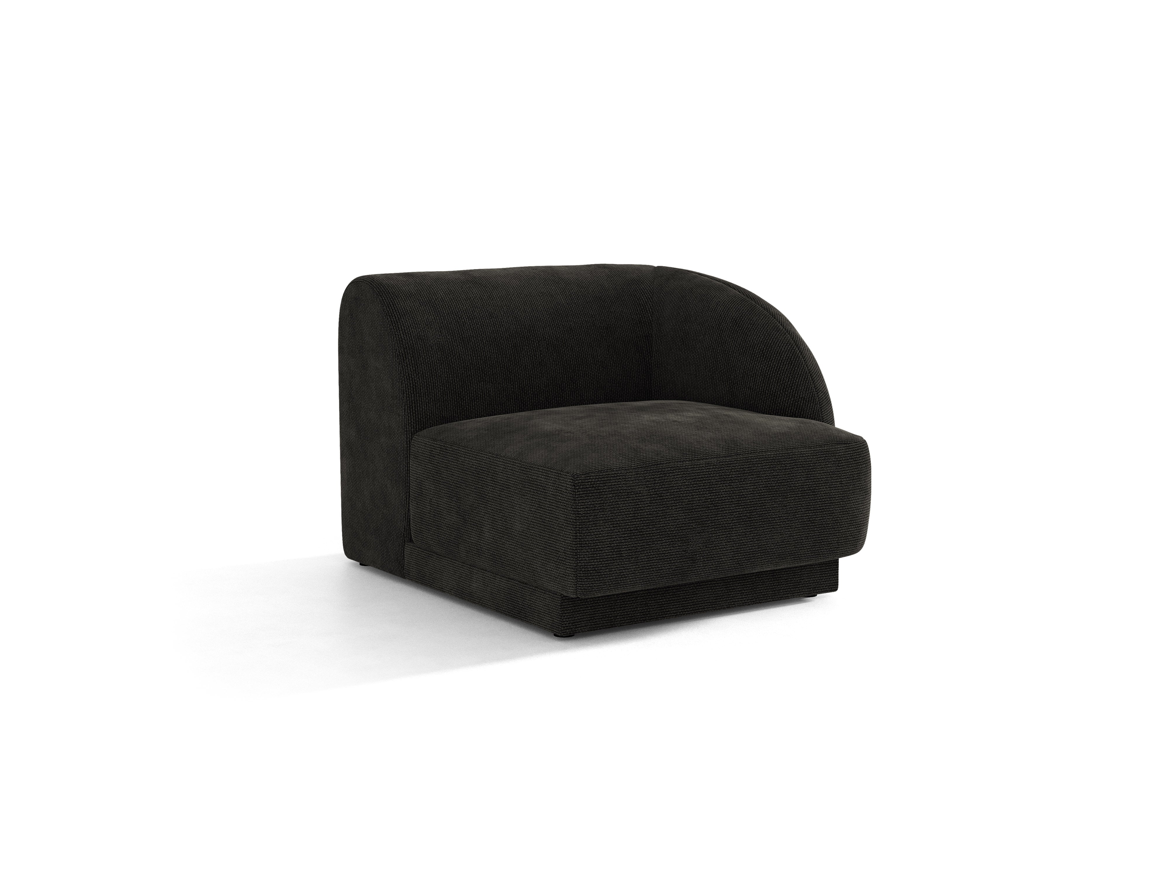Modulares Sofa - rechter Modul MILEY schwarzer Chenille