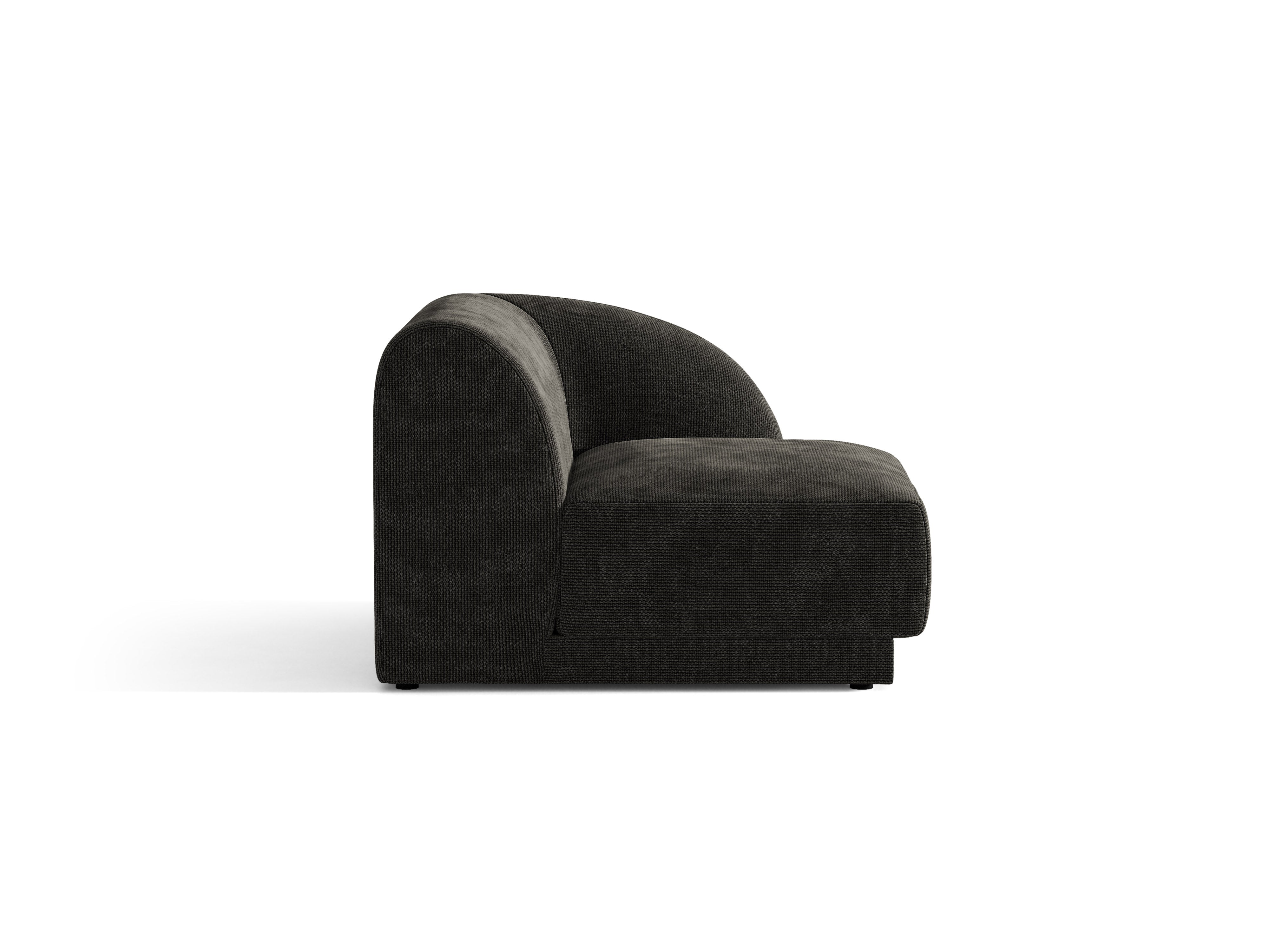Modulares Sofa - rechter Modul MILEY schwarzer Chenille