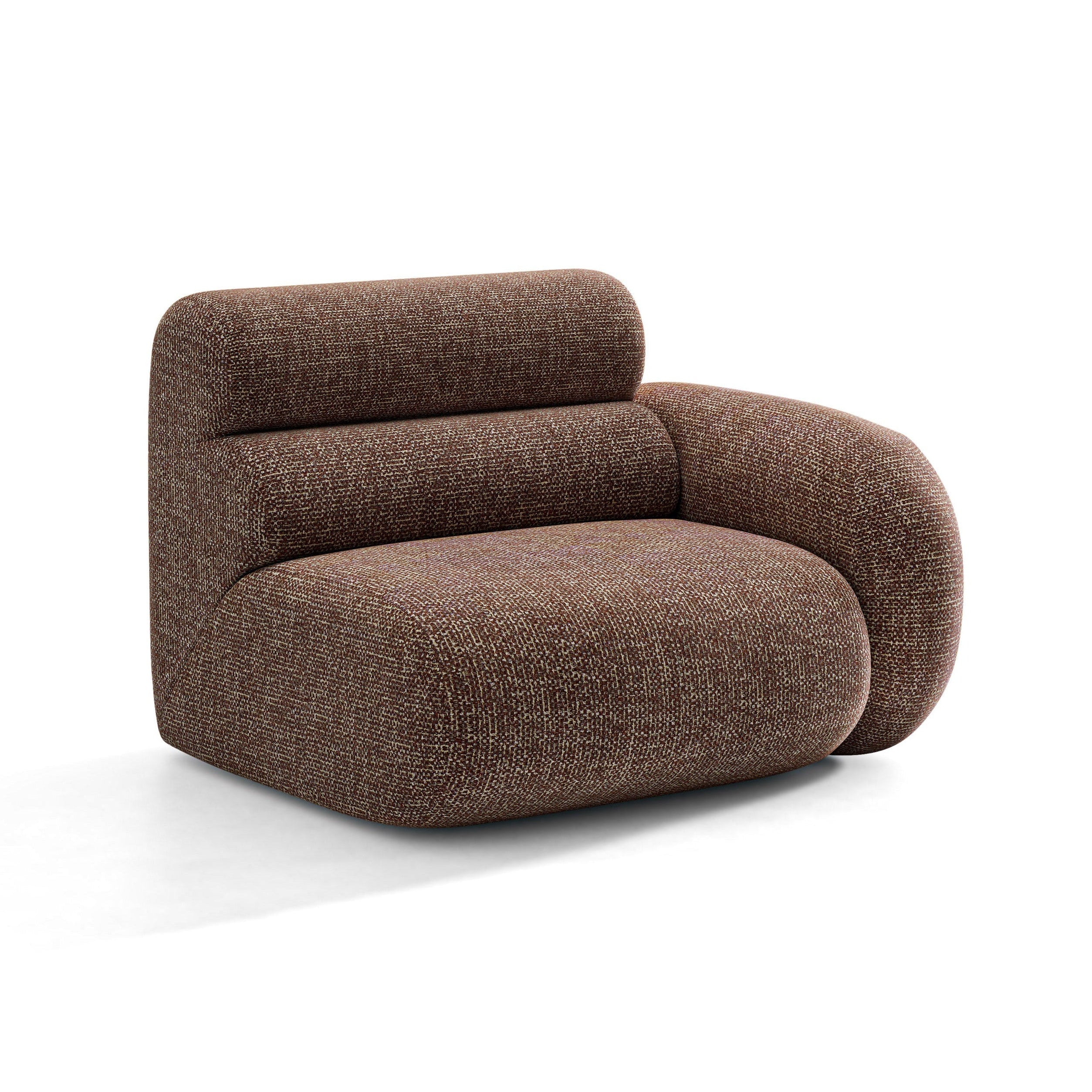 Modulares Sofa NEO - rechtes Modul in braunem Melange