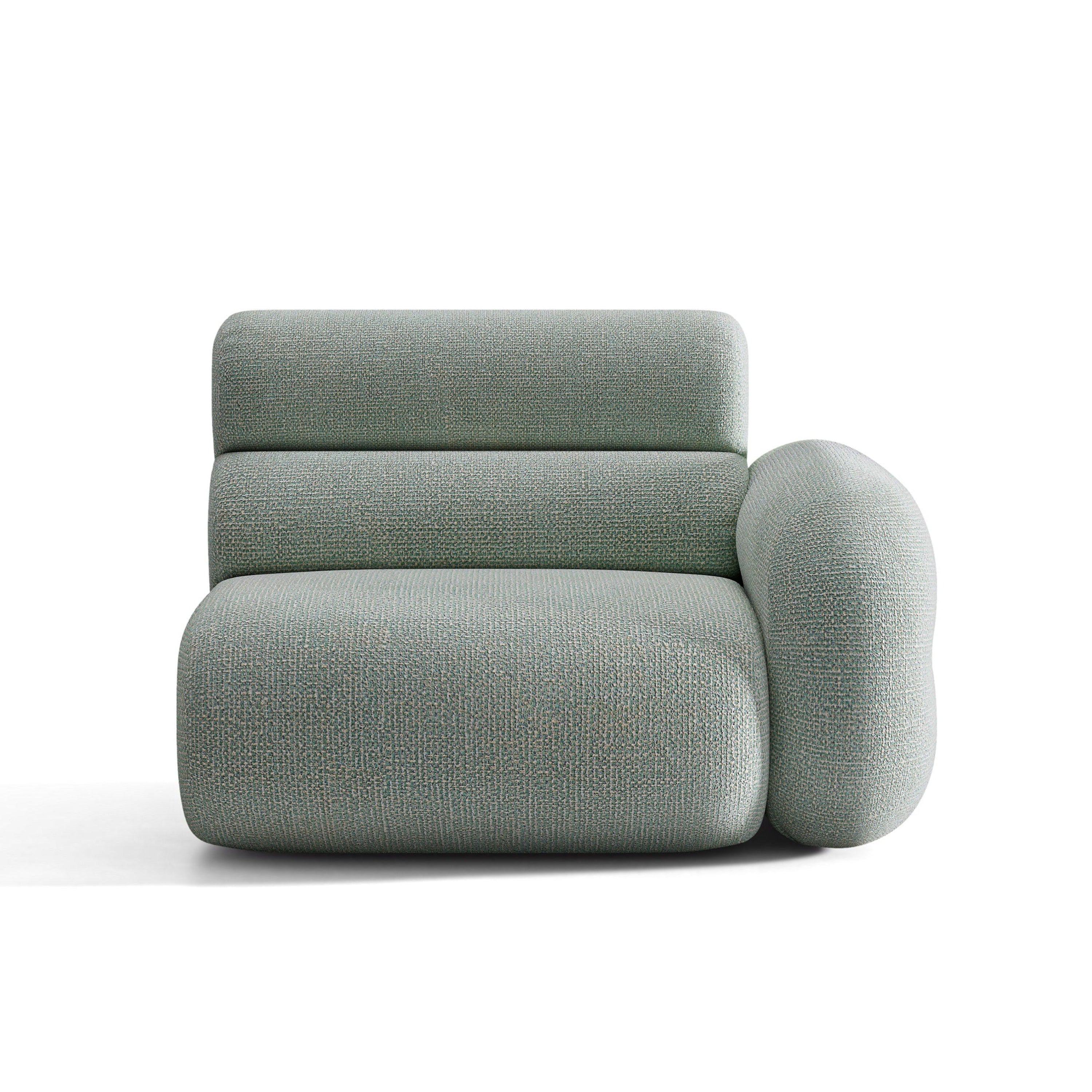 Modulares Sofa NEO - rechter Modul in blauer Melange