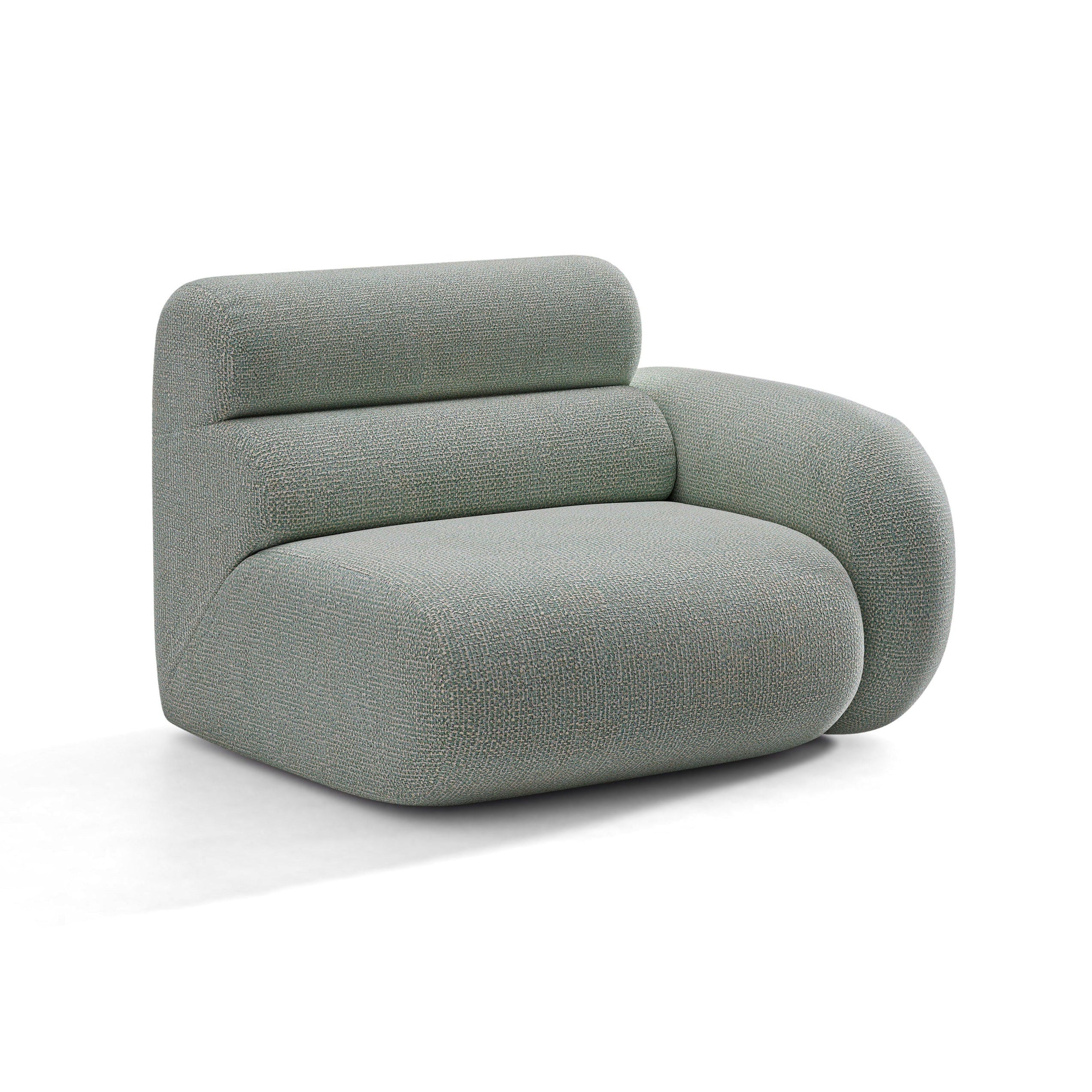 Modulares Sofa NEO - rechter Modul in blauer Melange
