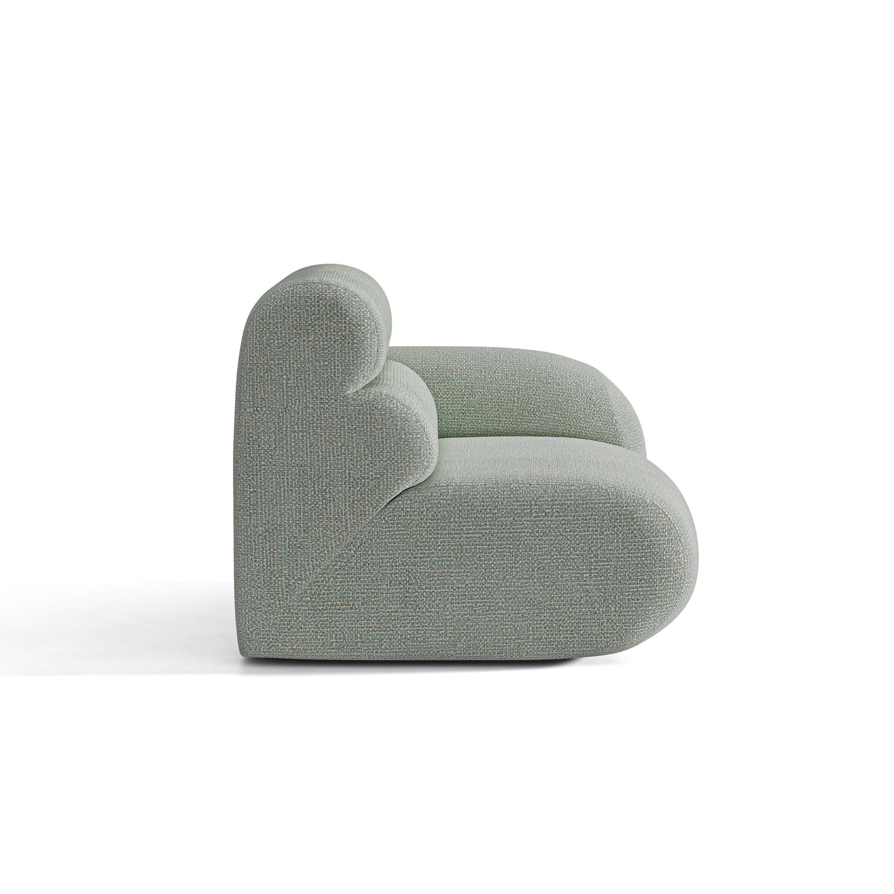 Modulares Sofa NEO - rechter Modul in blauer Melange