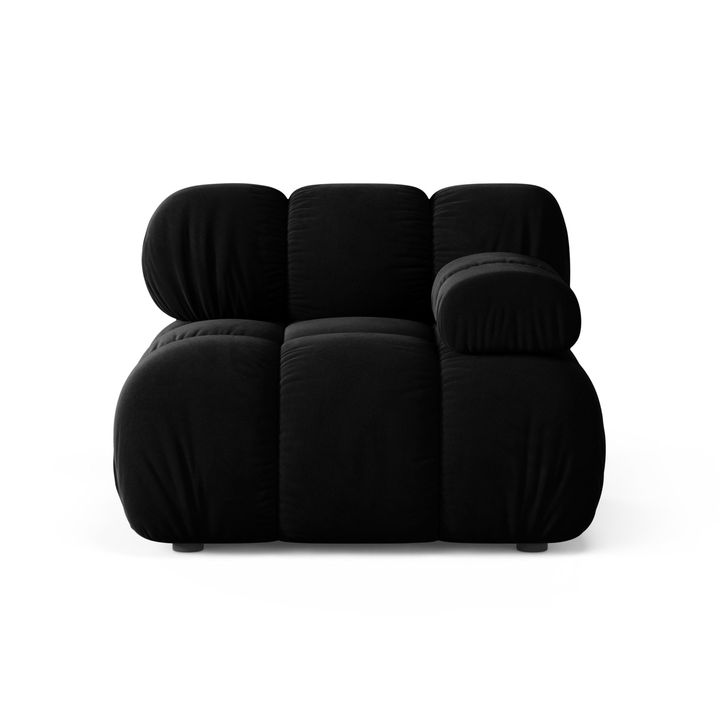 Modulares Sofa BELLIS - rechtes Modul aus schwarzem Samt