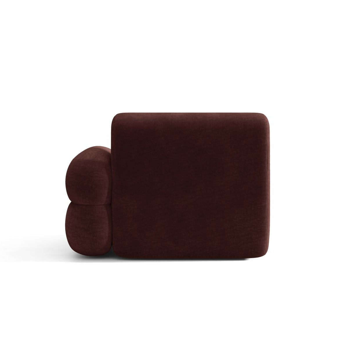 Modulares Sofa NEO - rechtes Modul in kirschrotem Chenille