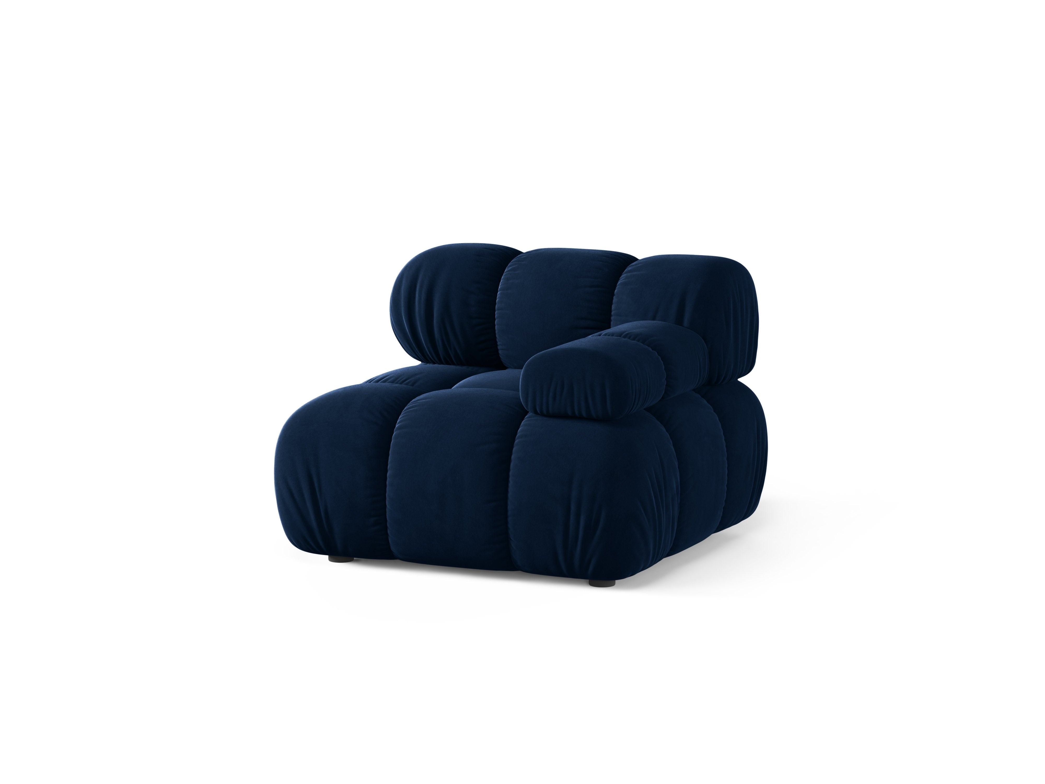Modulares Samtsofa BELLIS - rechter Modulkörper in königsblau