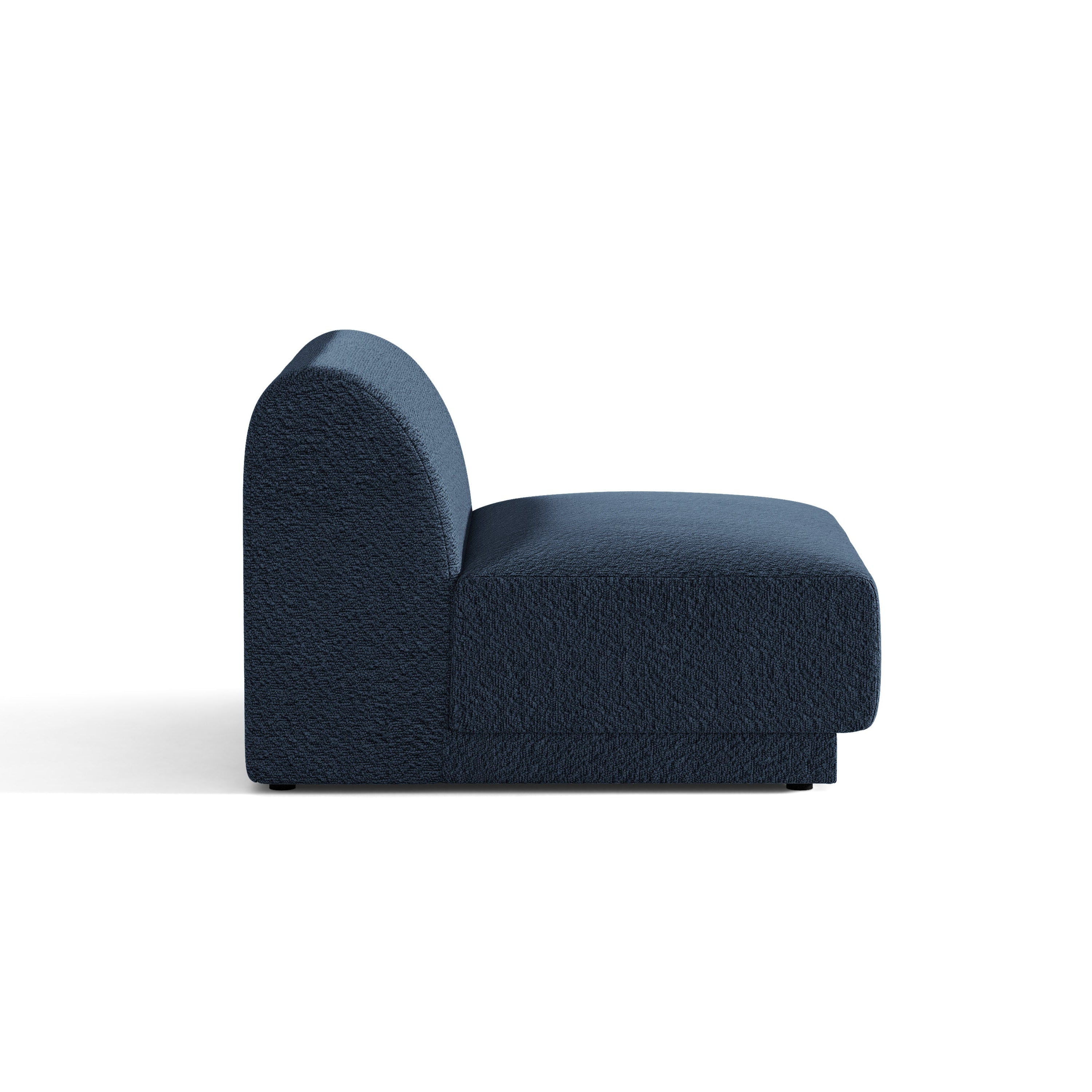 Fotel / moduł MILEY ciemnoniebieski boucle – tkanina bouclé