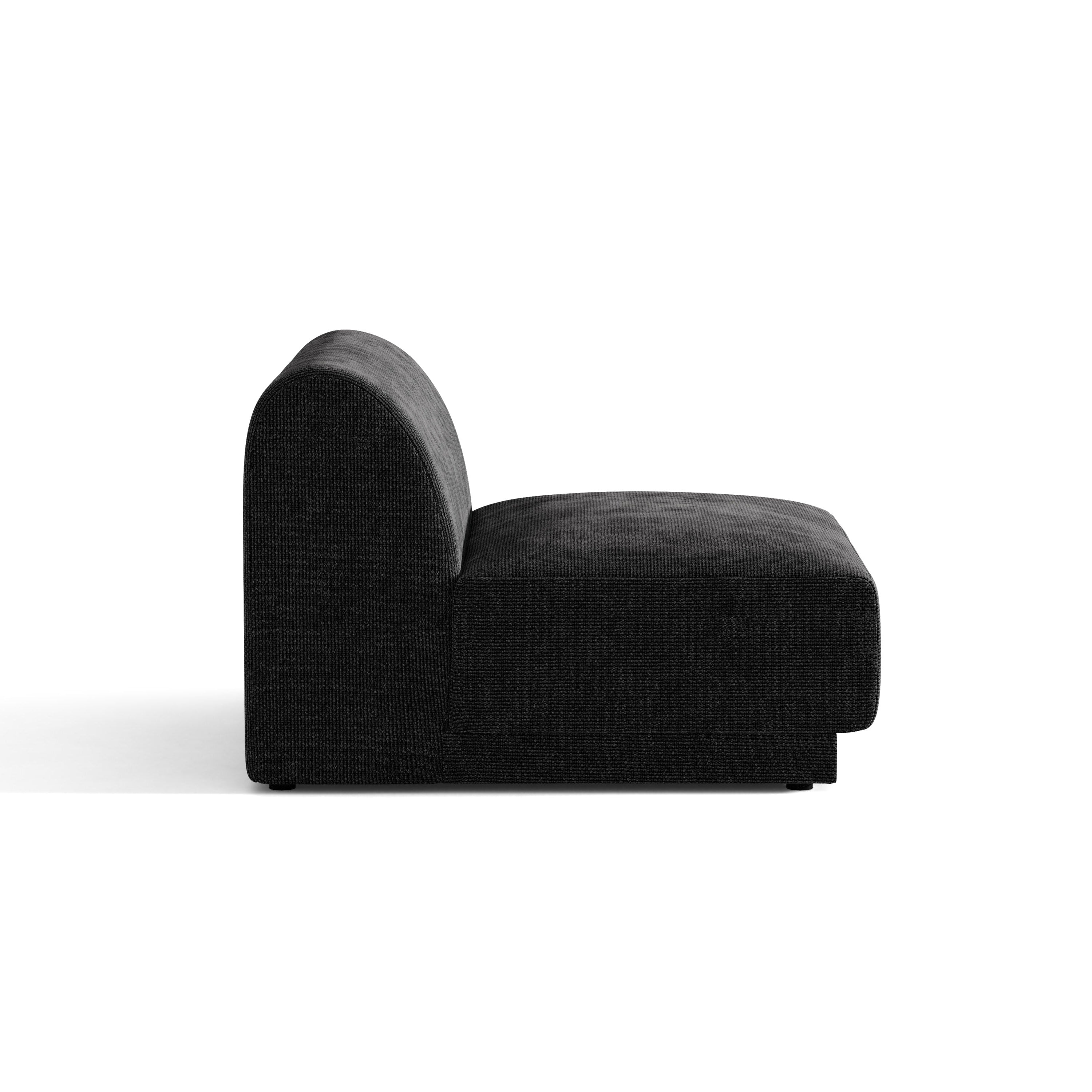 Sessel / Modul MILEY schwarzer Chenille seidig