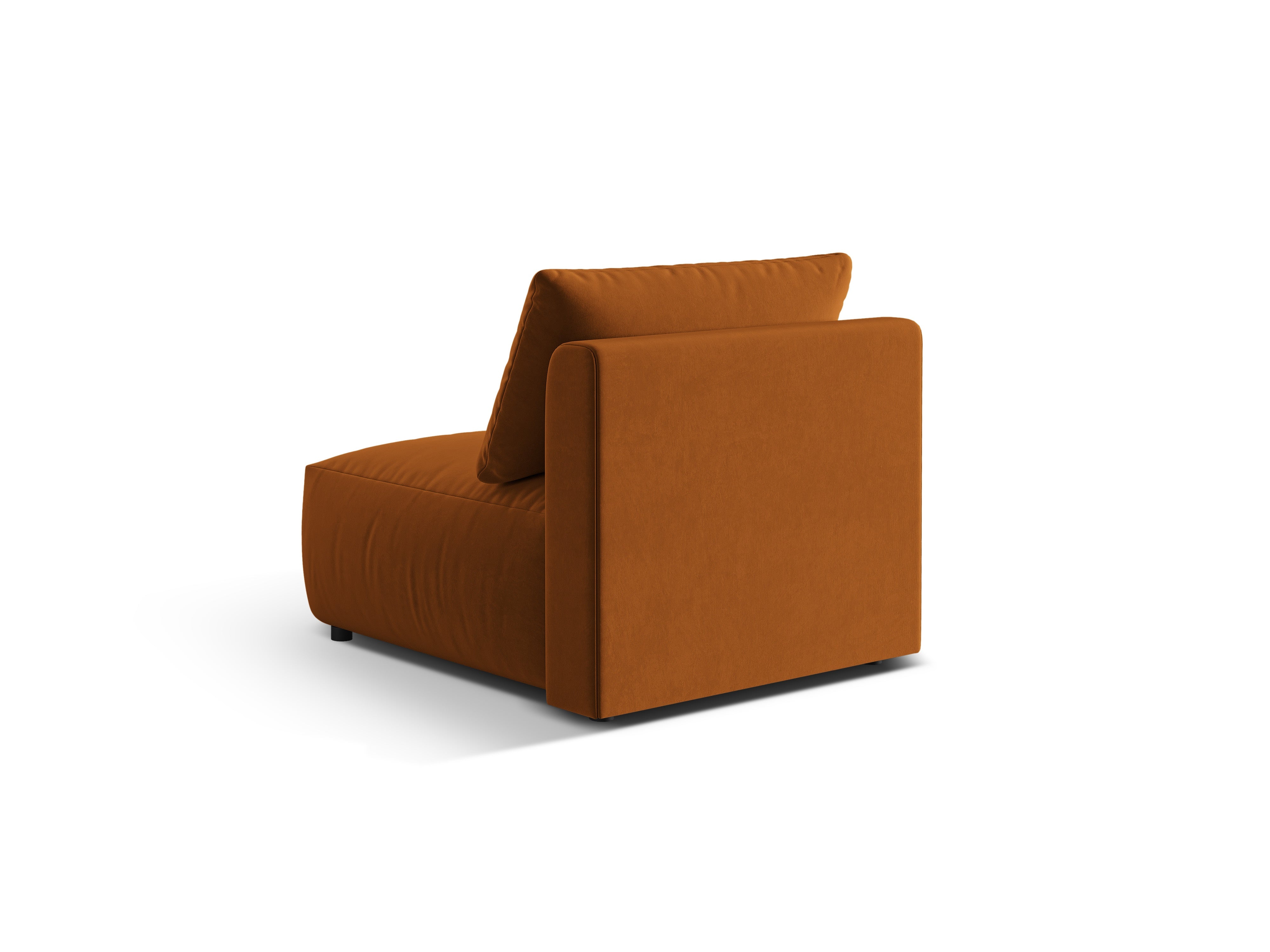 Modulares Samtsofa CHRIS - mittleres Element Terrakotta