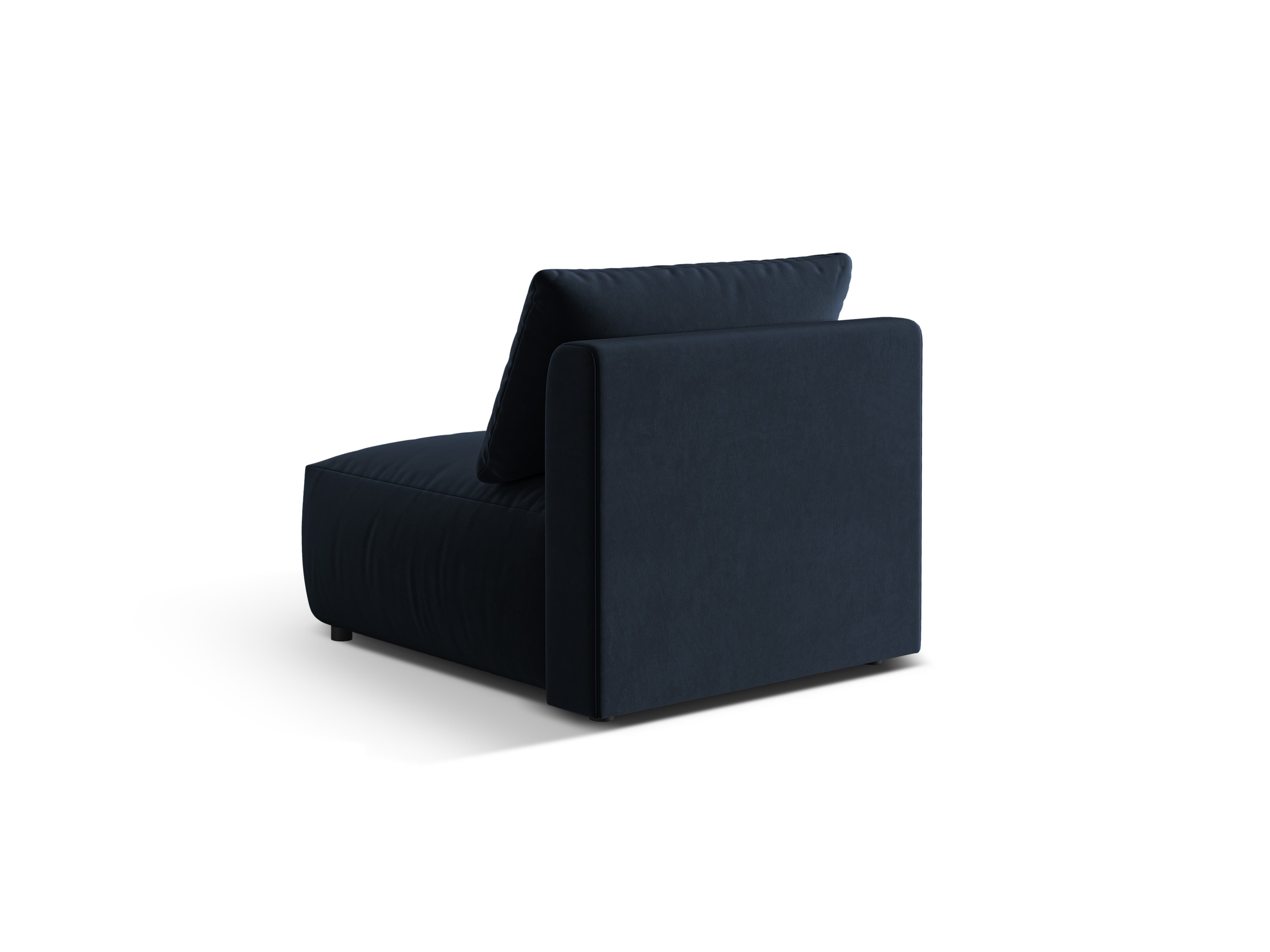 Modulares Samtsofa CHRIS - mittleres Element in königsblau