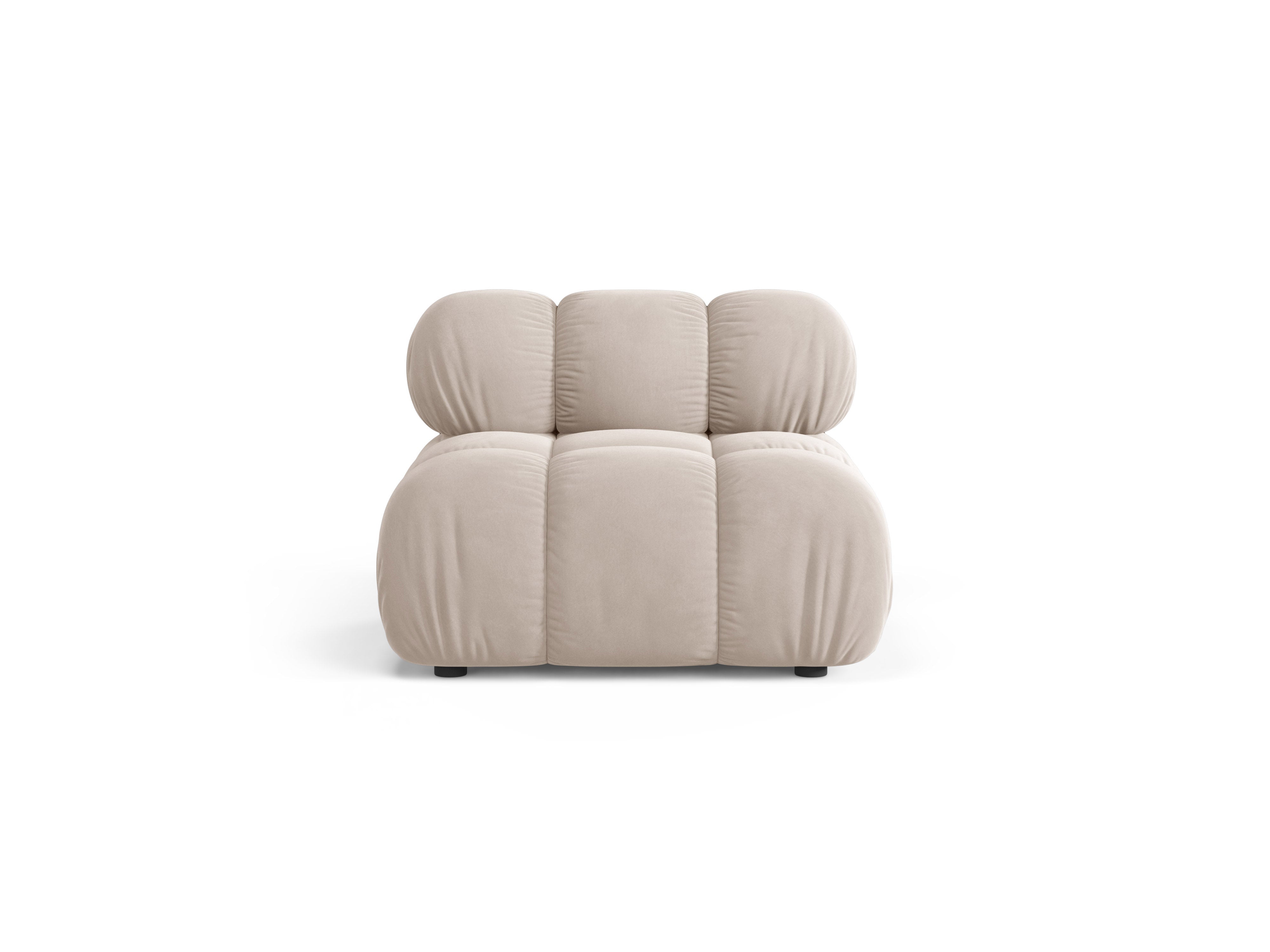 Sessel / Modul BELLIS hellbeige Samt