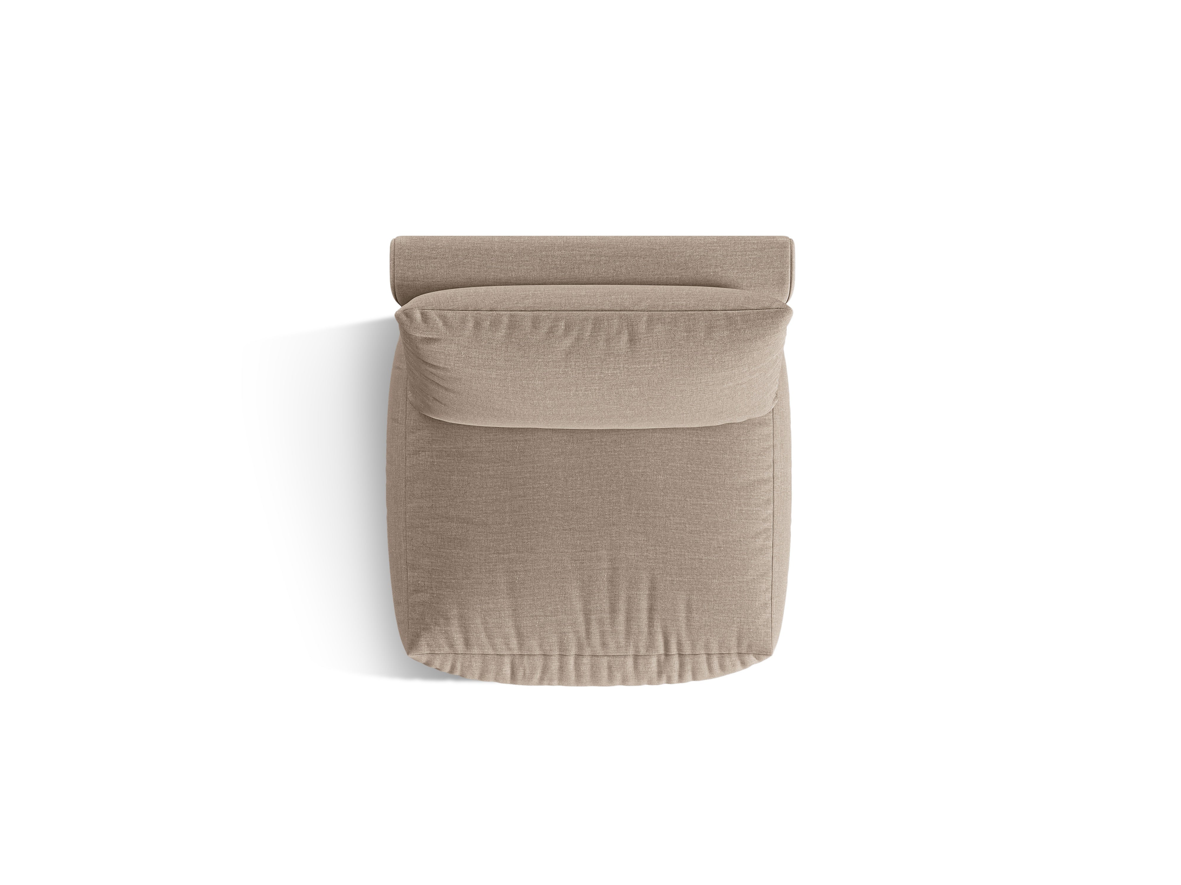 Modulsofa CHRIS - mittleres Element sandfarbener Chenille