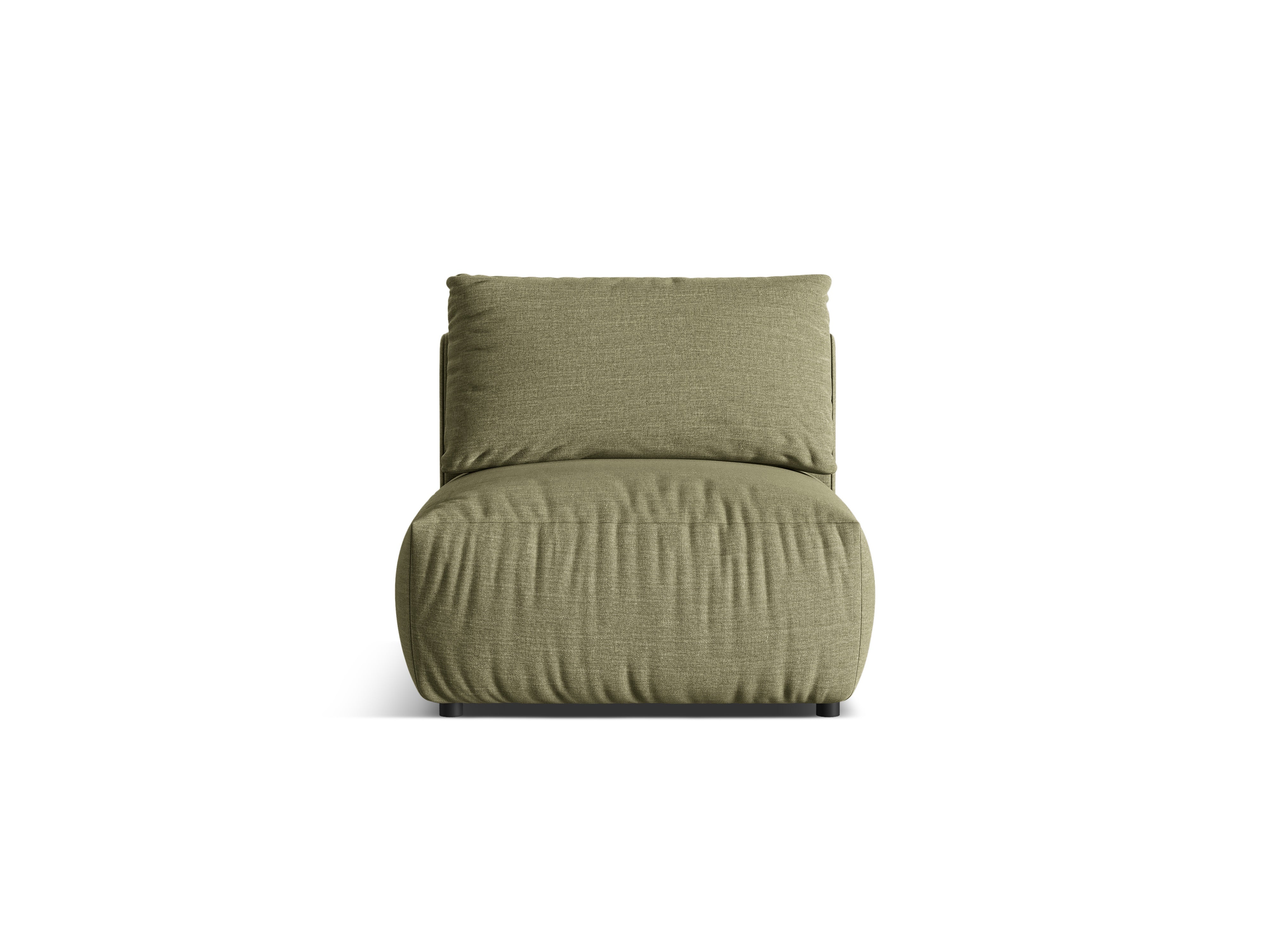 Modulares Sofa CHRIS - mittleres Element in grünem Chenille