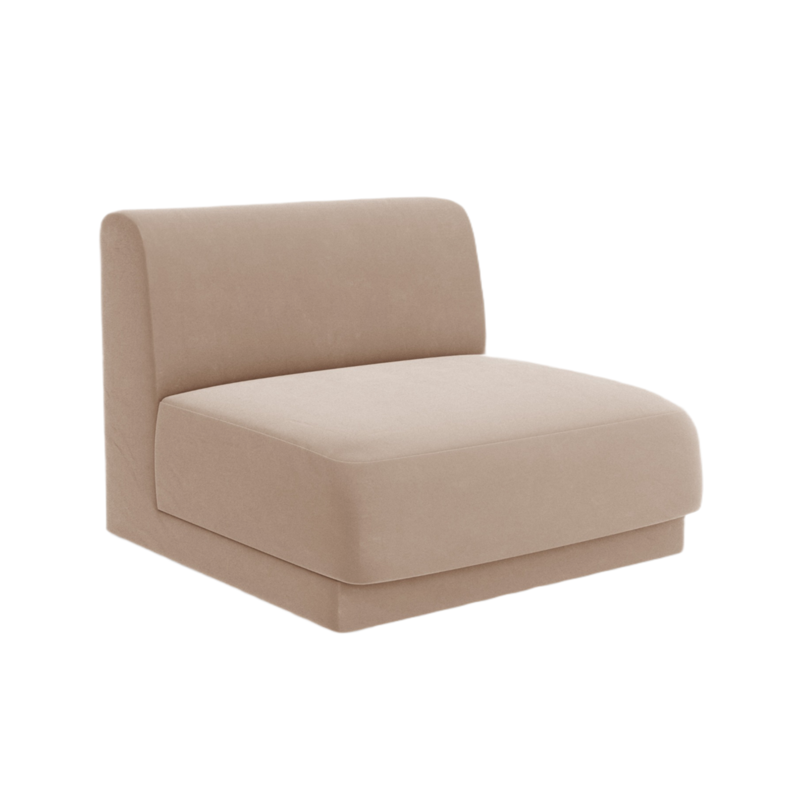 Armchair / velvet module MILEY cappuccino