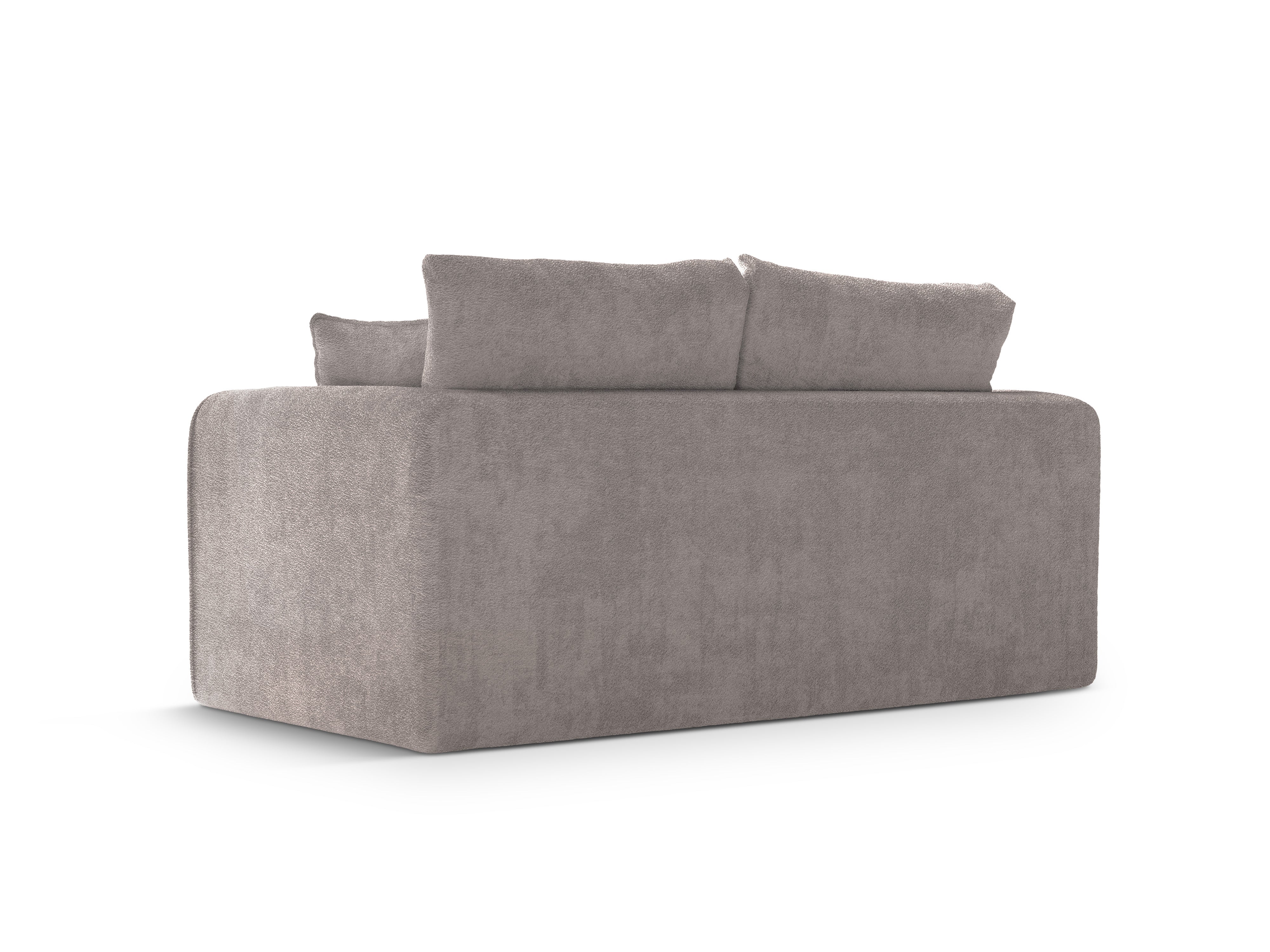 2-Seater Sofa with Sleeping Function LIDO Warm Gray Boucle