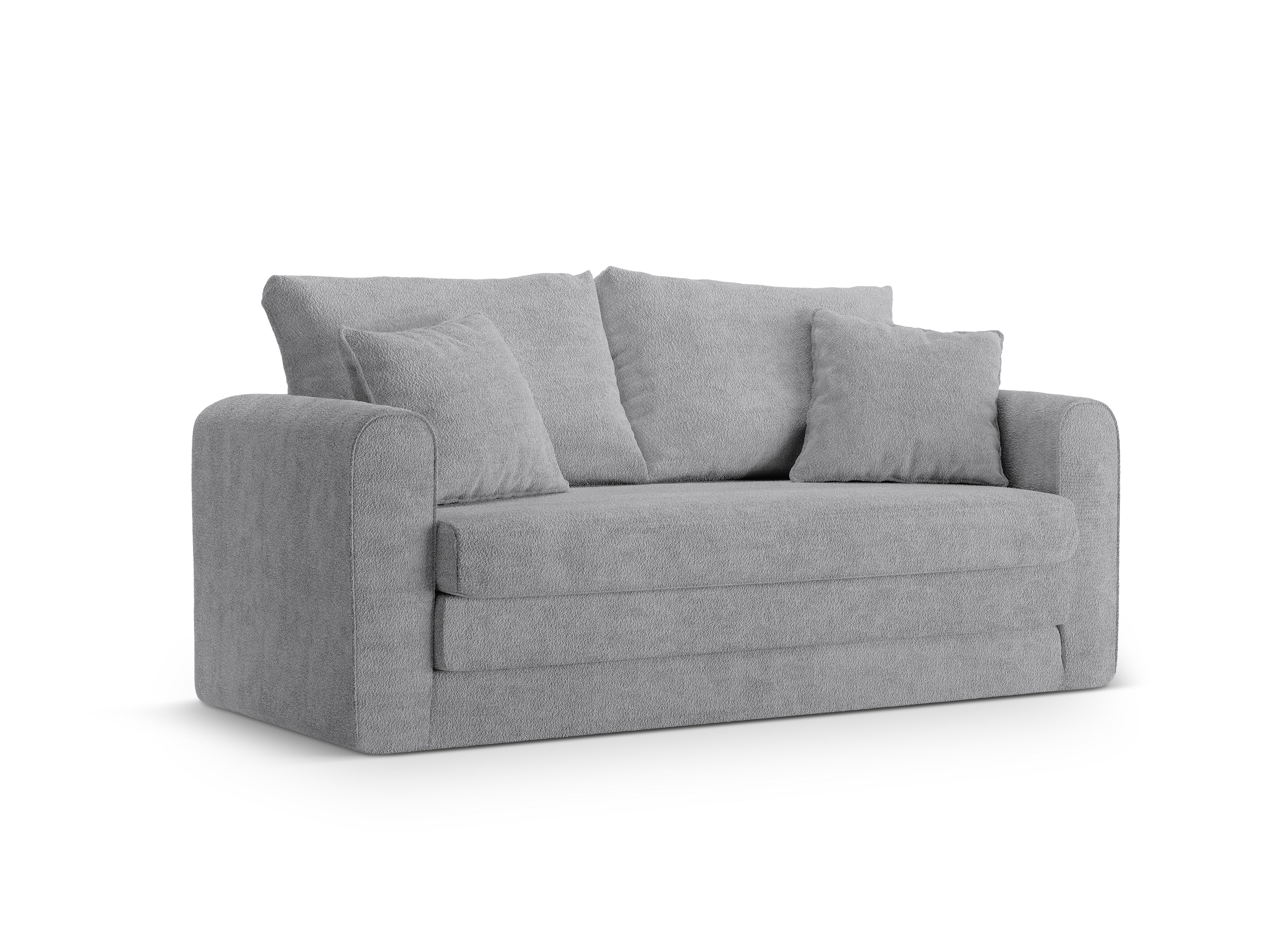 Sofa 2-sitzig mit Schlaffunktion LIDO graues Boucle