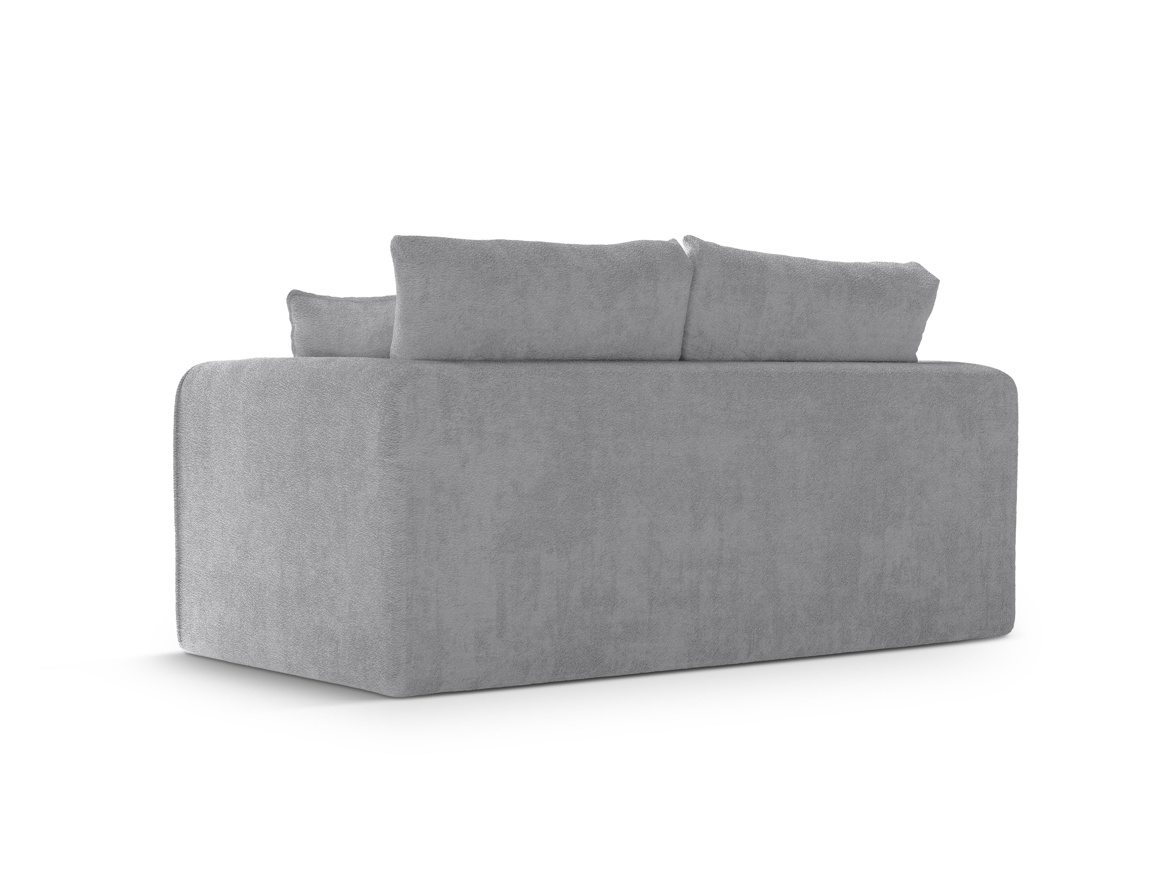 Sofa 2-sitzig mit Schlaffunktion LIDO graues Boucle