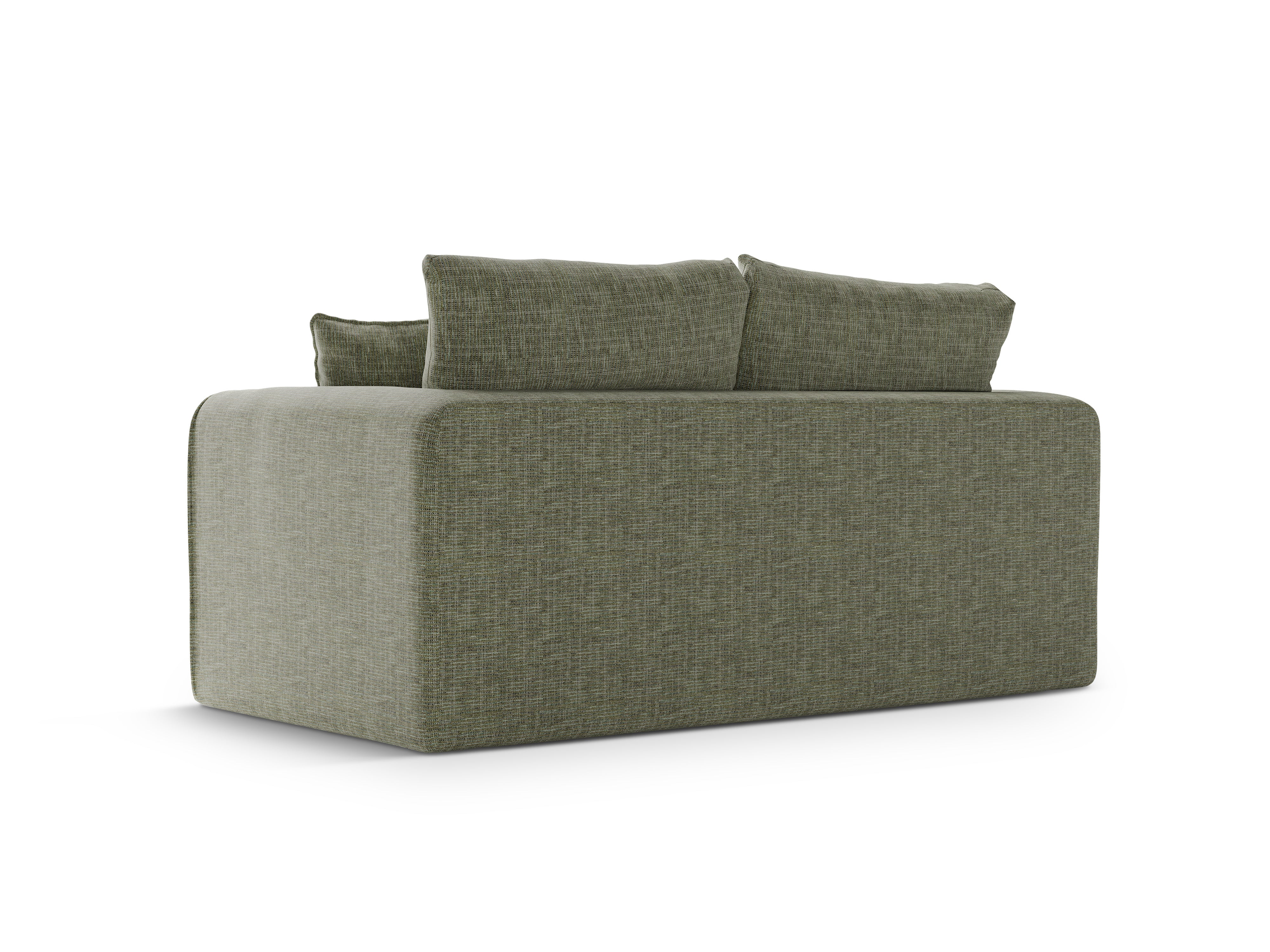 Sofa 2-Sitzer mit Schlaffunktion LIDO olivgrün meliert