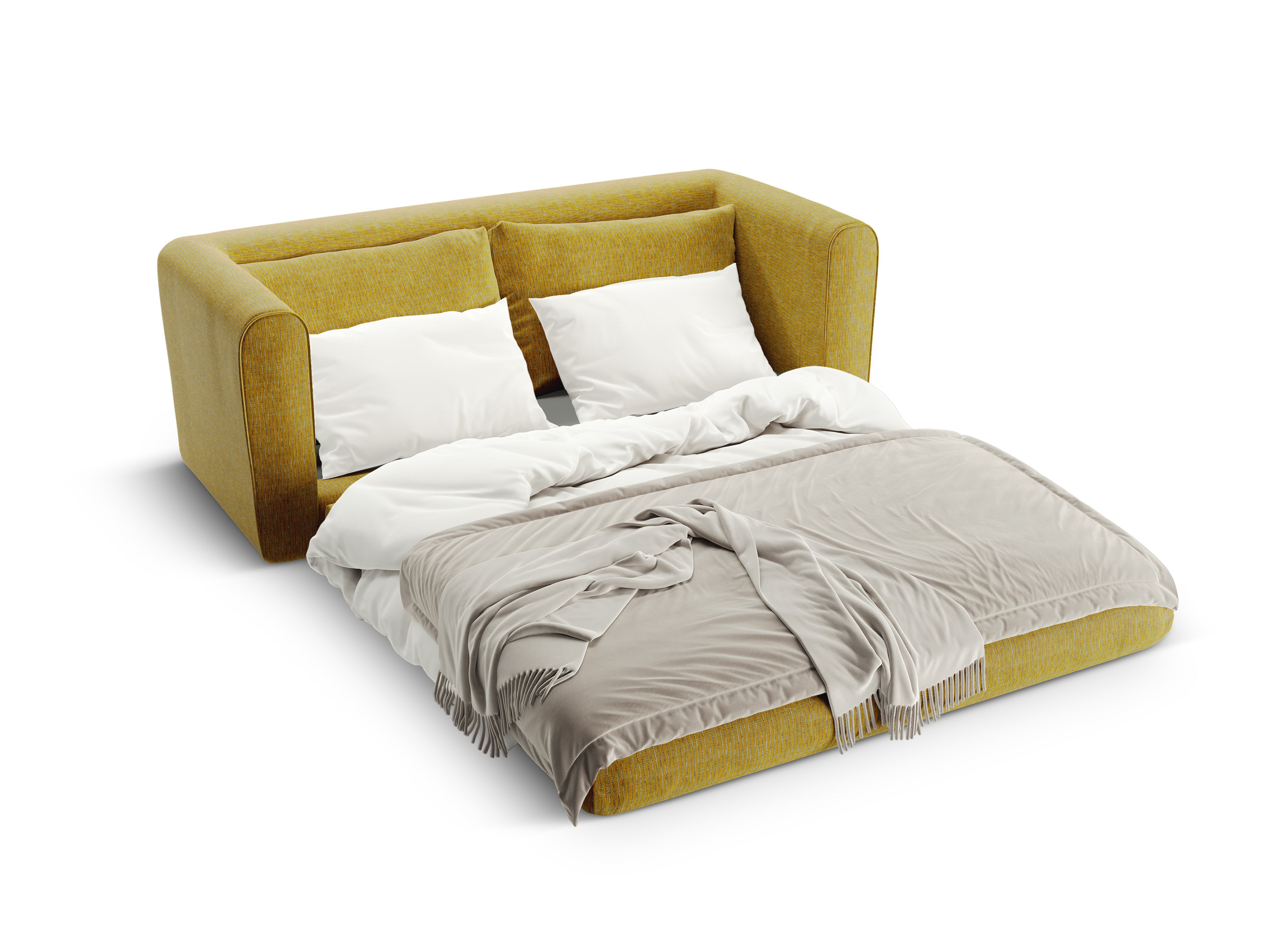 Sofa 2-Sitzer mit Schlaffunktion LIDO Sonnenblumen-Melange