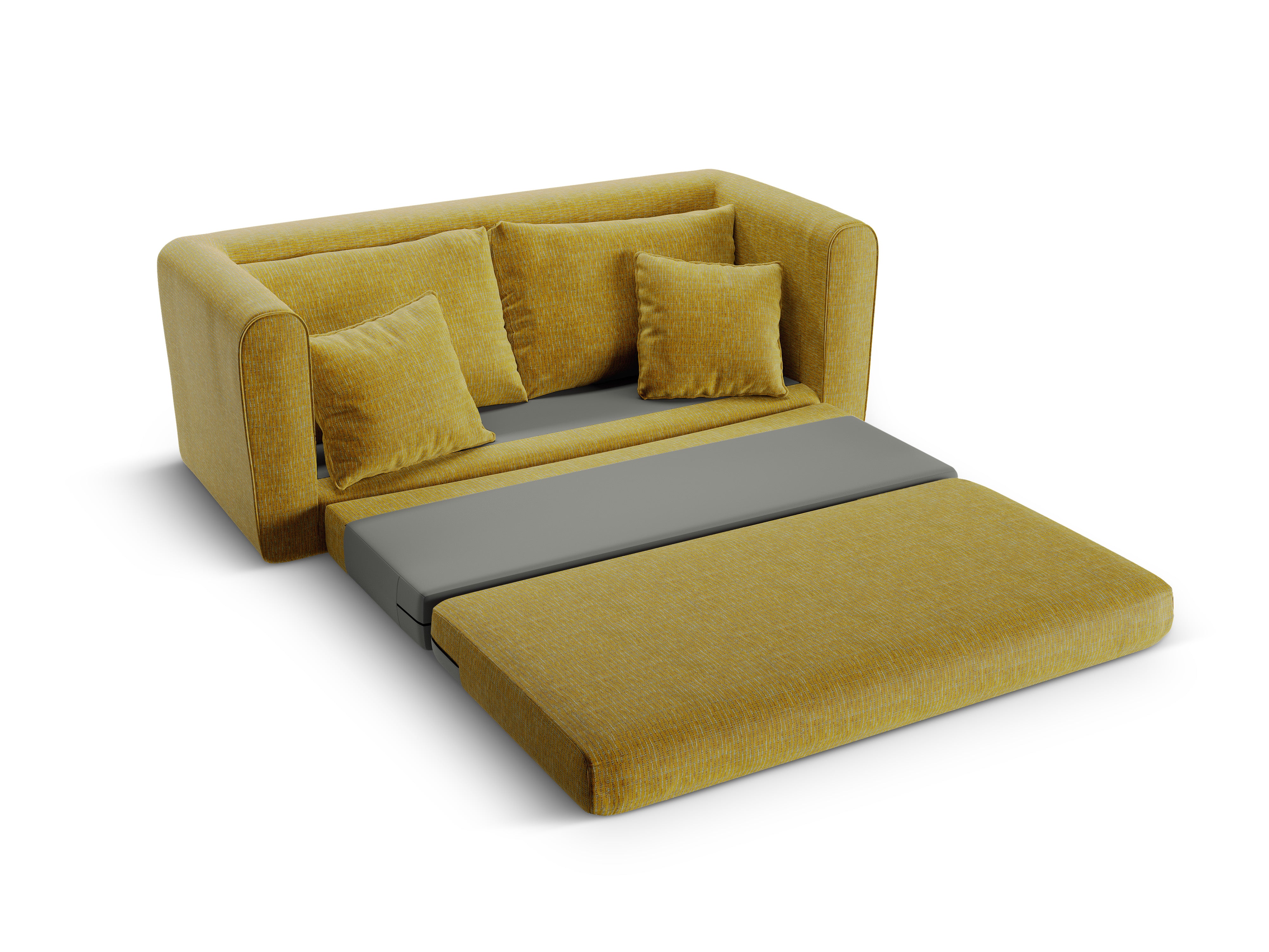 Sofa 2-Sitzer mit Schlaffunktion LIDO Sonnenblumen-Melange