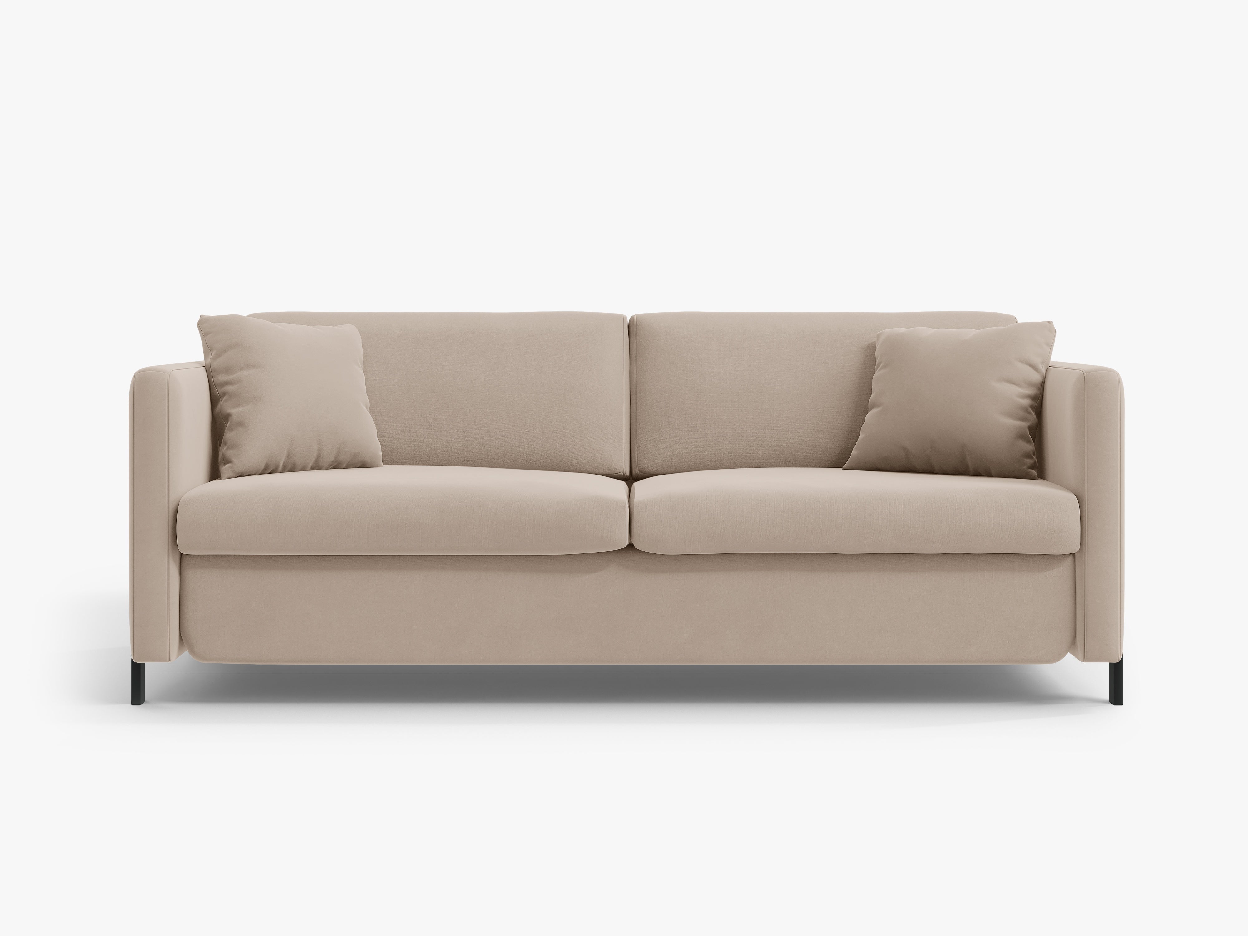 Velvet Sofa with Bed Function, "Gloria", 2 Seats, Beige, 182x102x80
Made in Europe