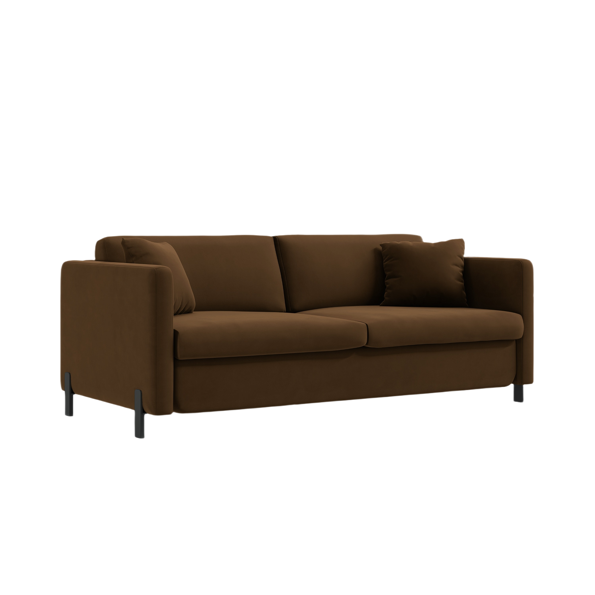 Velvet Sofa with Bed Function, "Gloria", 2 Seats, Chocolate, 182x102x80
Made in Europe