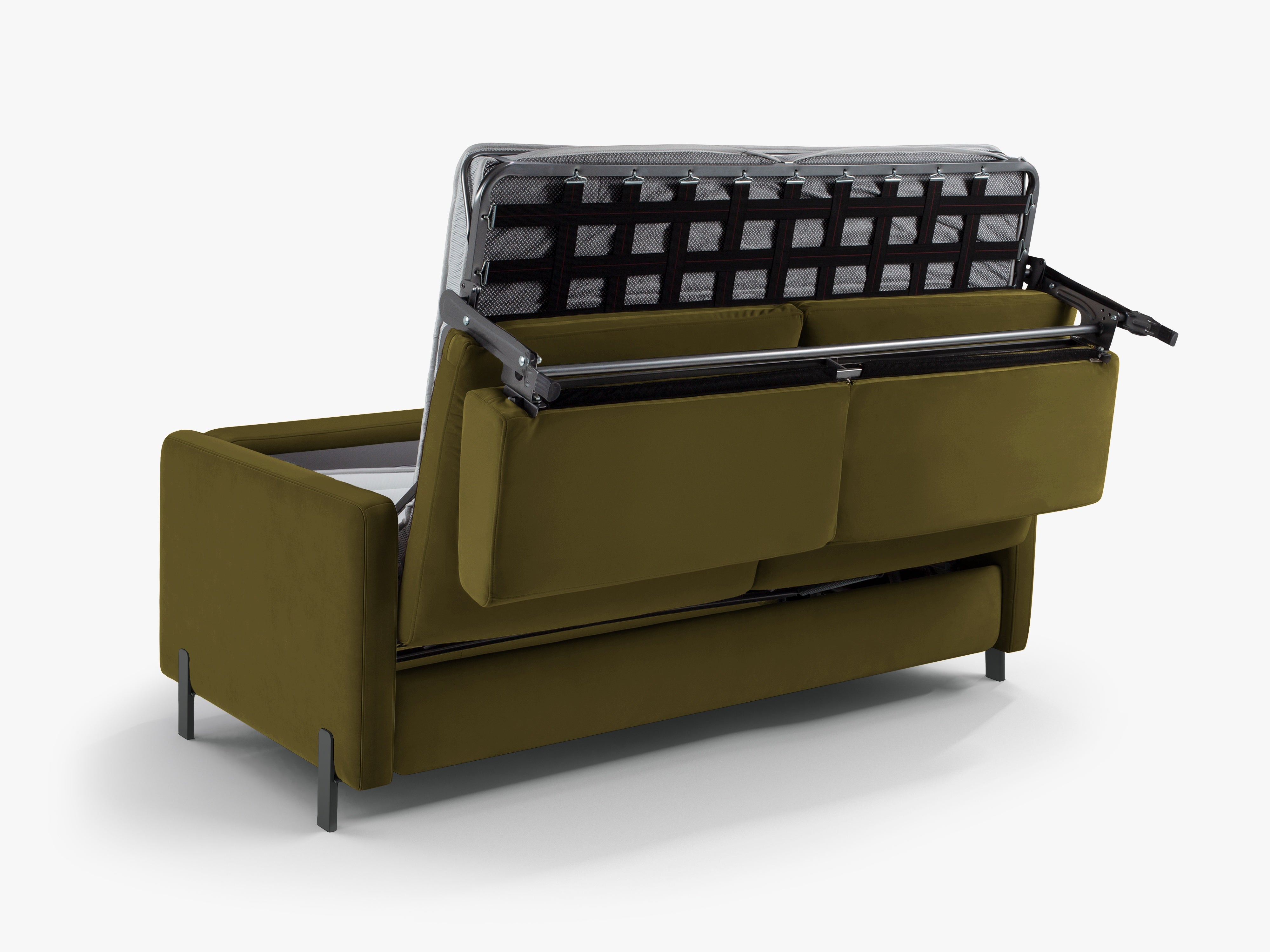 Velvet Sofa with Bed Function, "Gloria", 2 Seats, Green, 182x102x80
Made in Europe