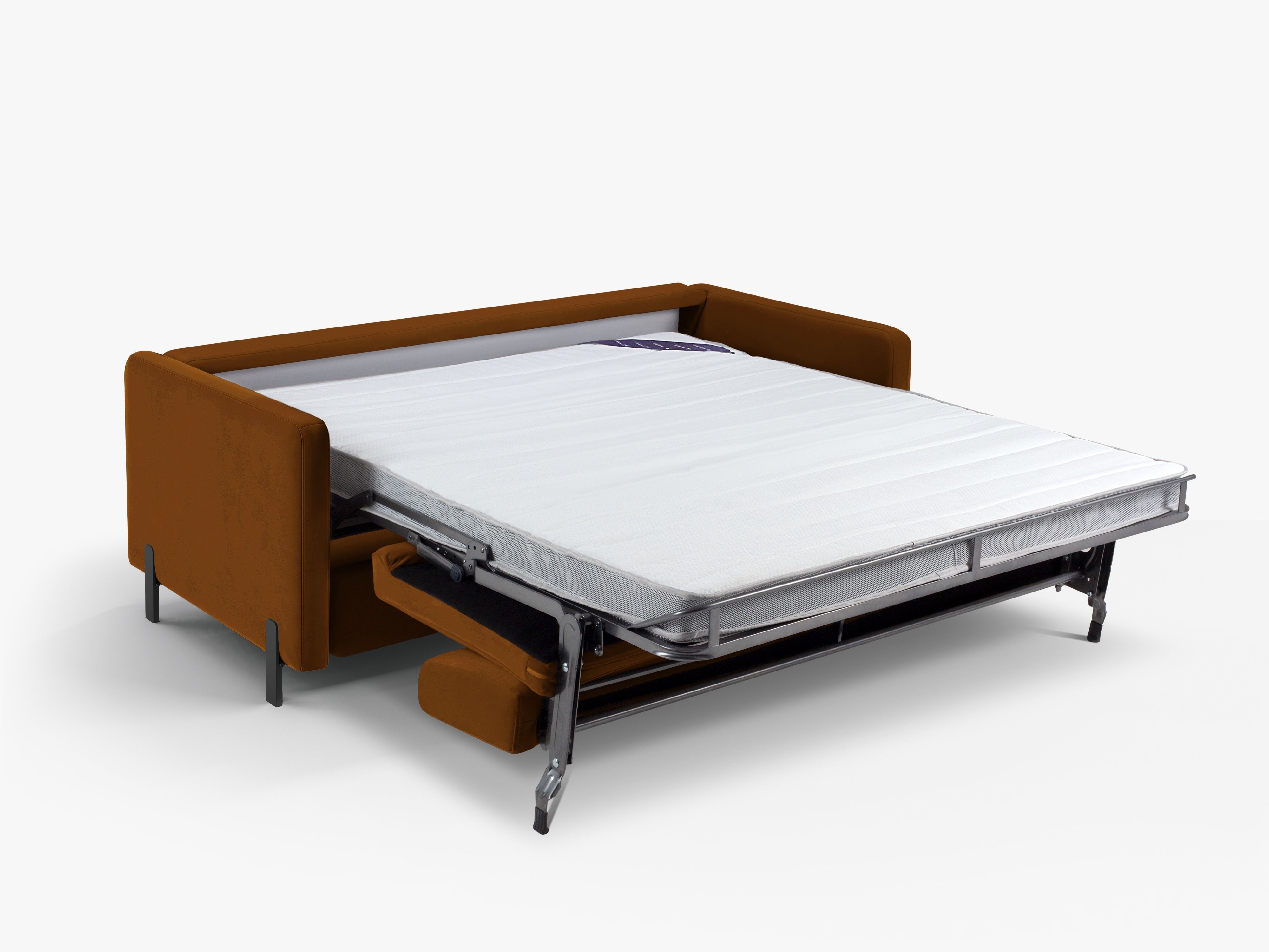 Velvet Sofa with Bed Function, "Gloria", 2 Seats, Brown, 182x102x80
Made in Europe