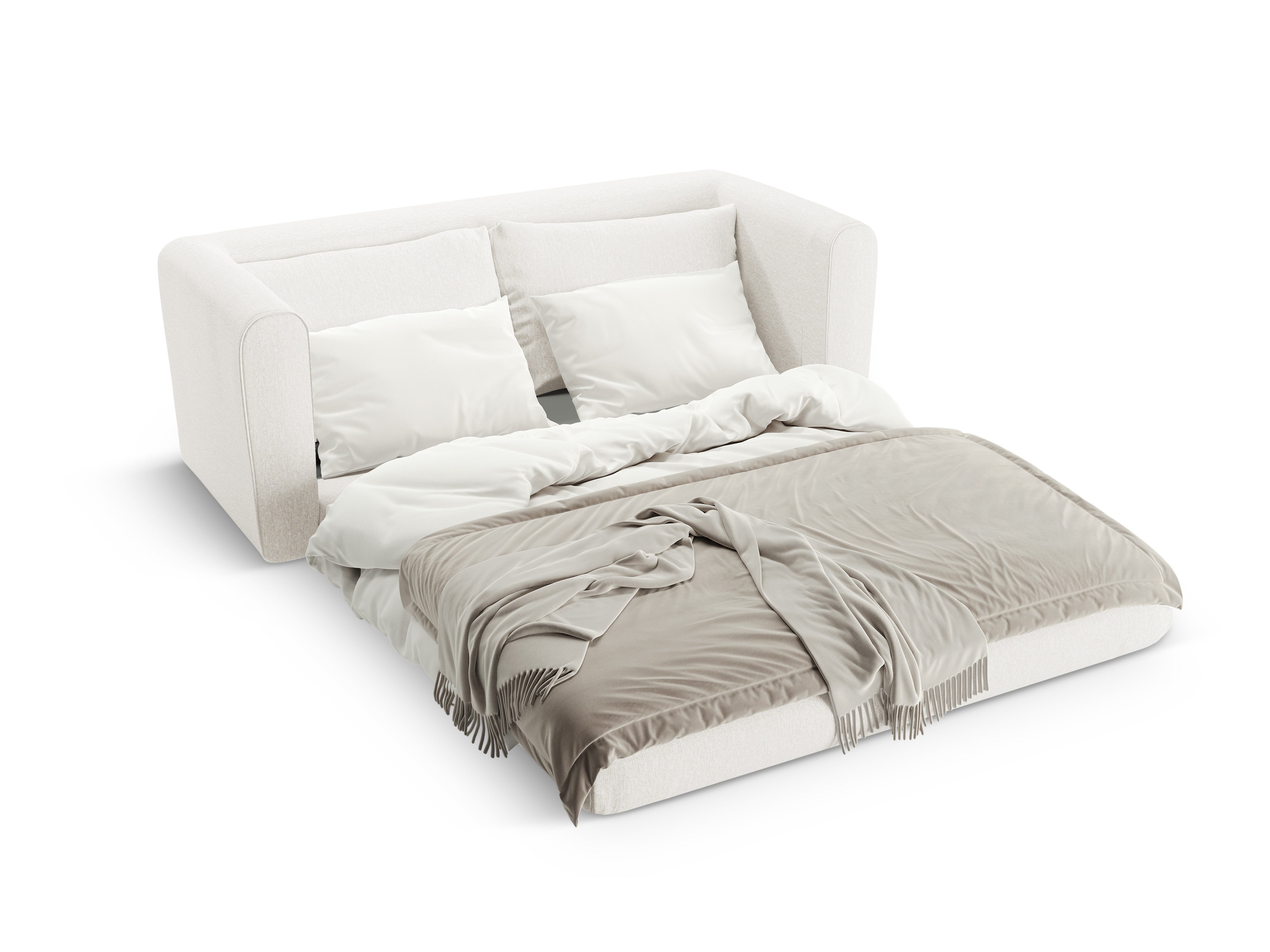 Sofa 2-Sitzer mit Schlaffunktion LIDO Elfenbein