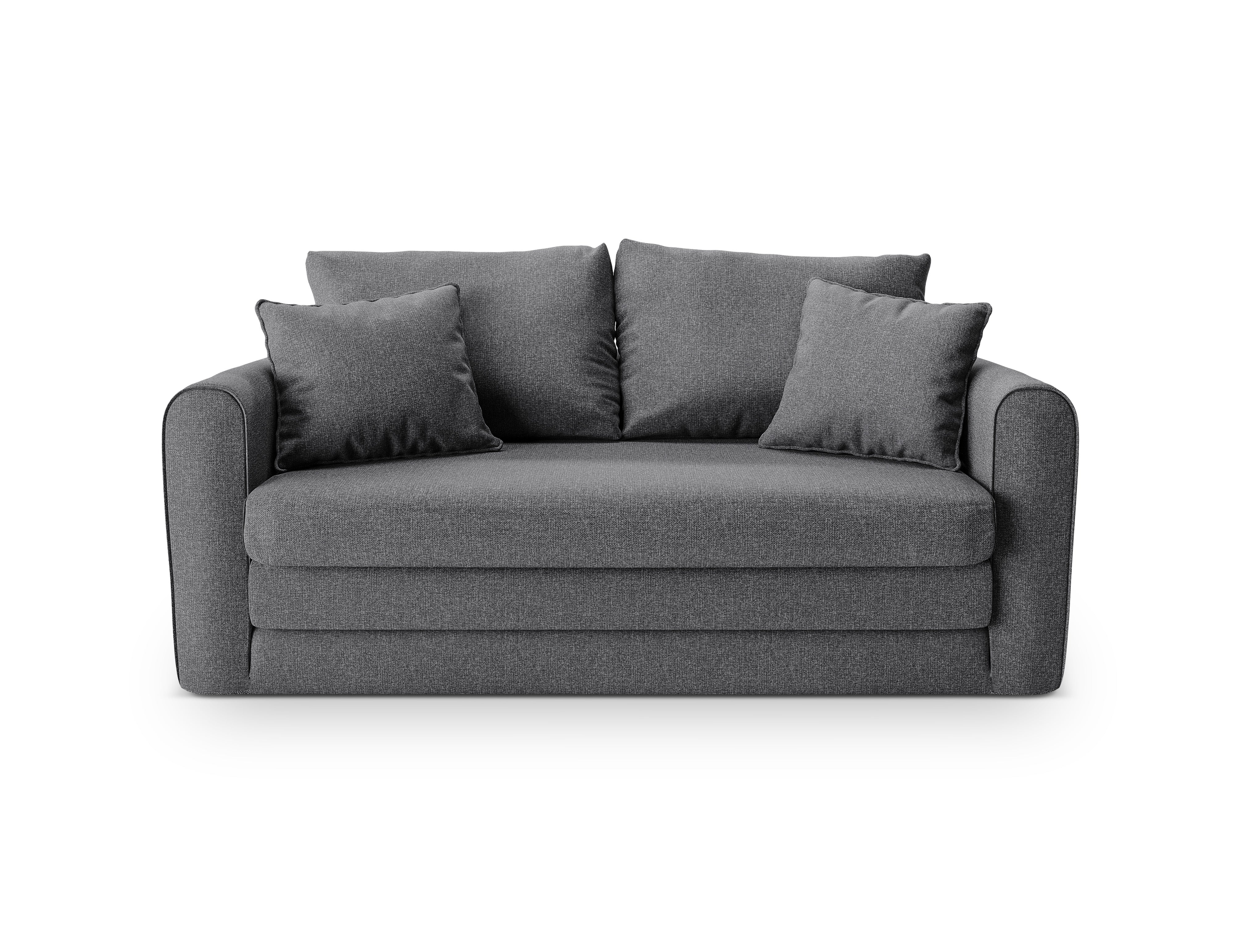 Sofa 2-sitzig mit Schlaffunktion LIDO dunkelgrau