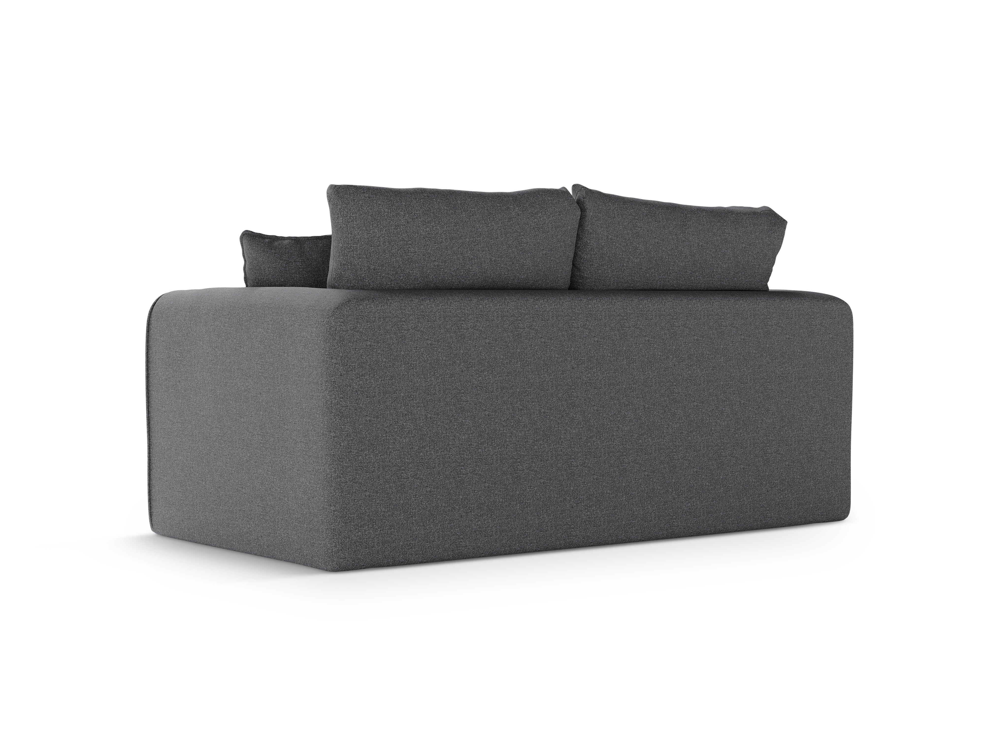 Sofa 2-sitzig mit Schlaffunktion LIDO dunkelgrau