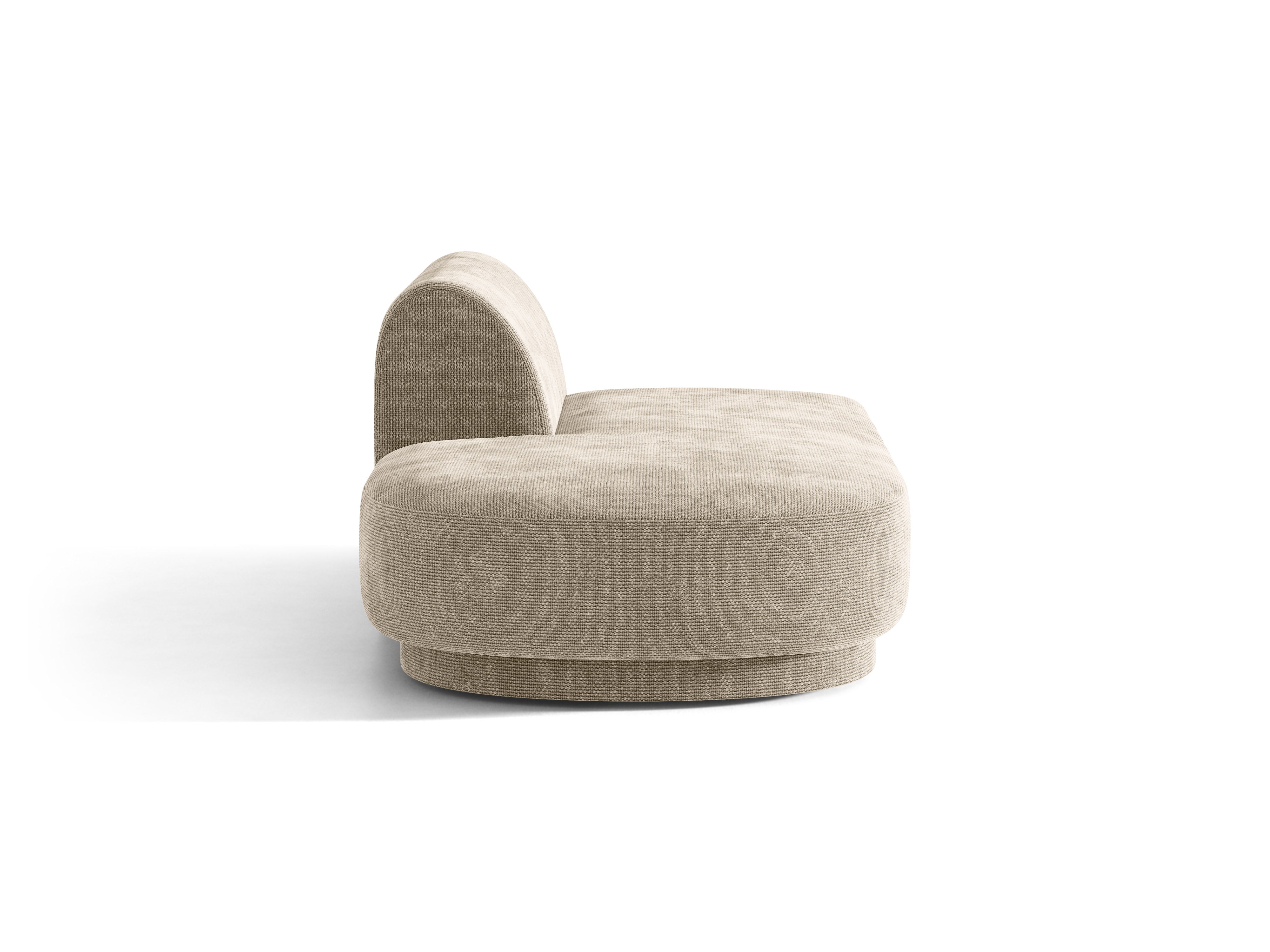 2-sitziger linksseitiger Sessel MILEY in beige samtweich