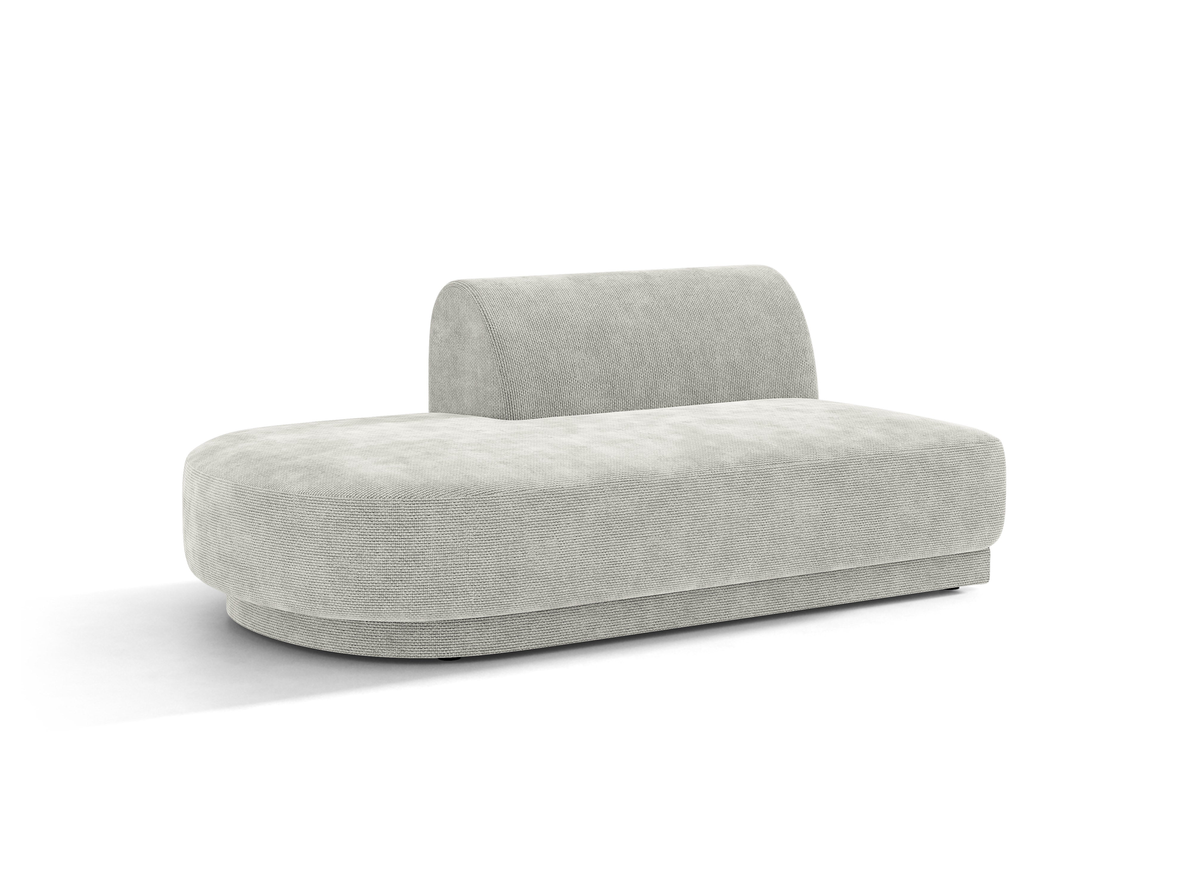 Szezlong 2-sitzig links MILEY graues Chenille