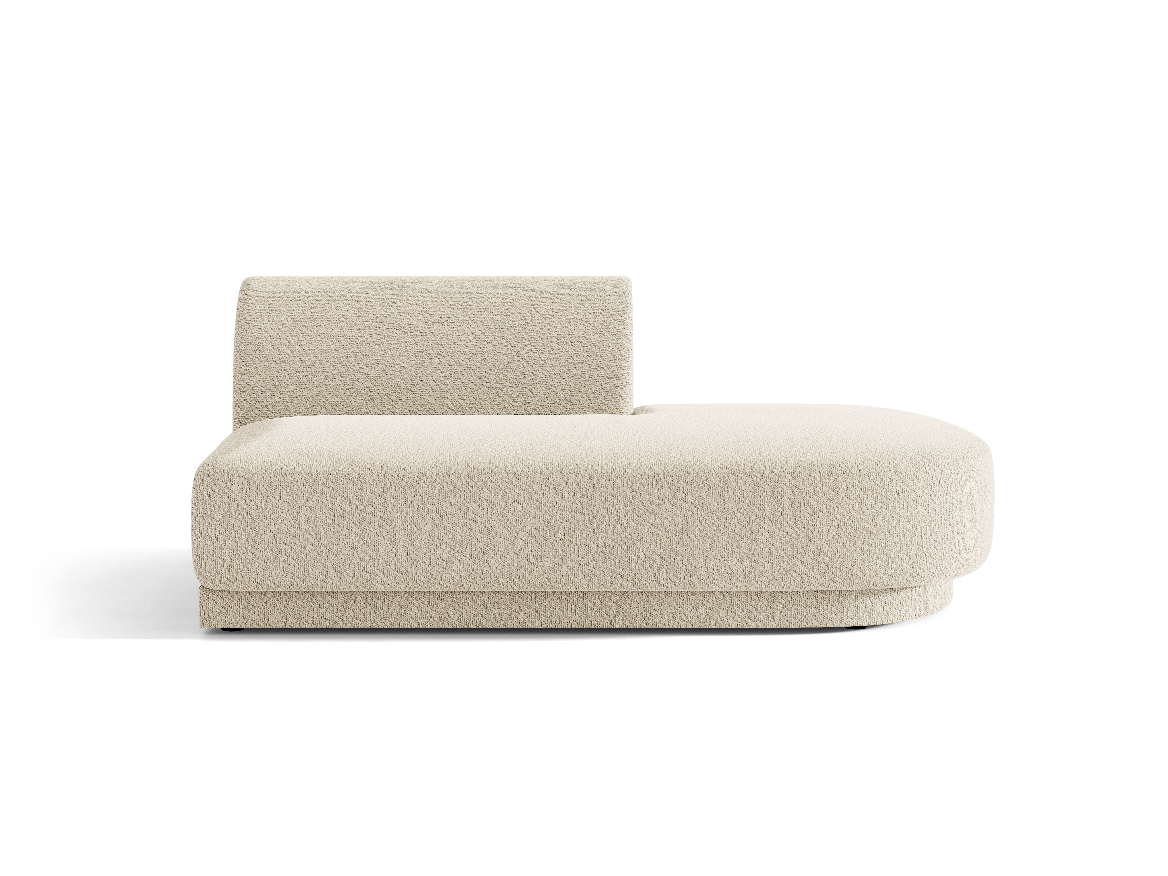 Szezlong 2-sitzig rechts MILEY beige Boucle