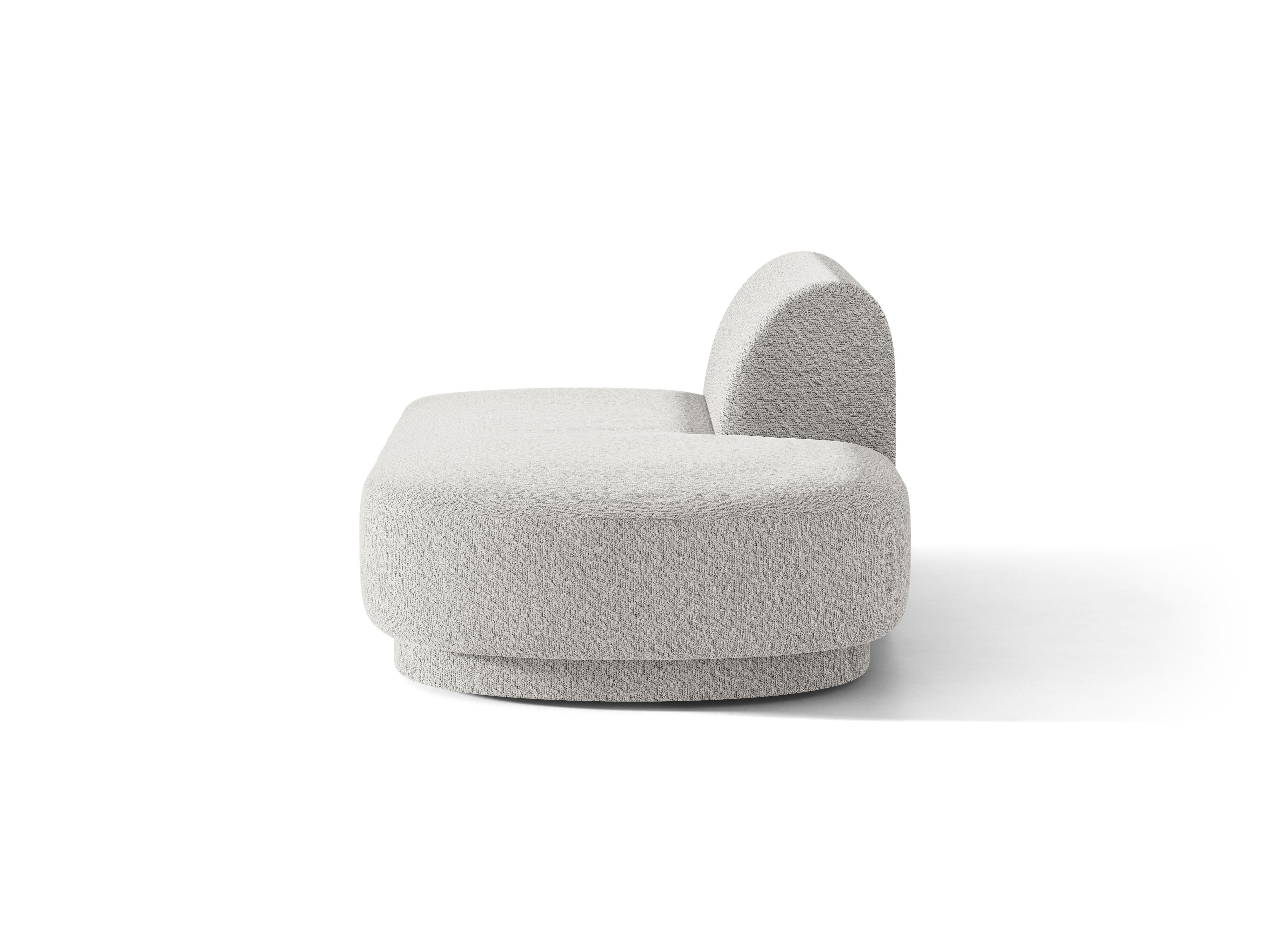 Szezlong 2-sitzig rechts MILEY hellgrau Boucle