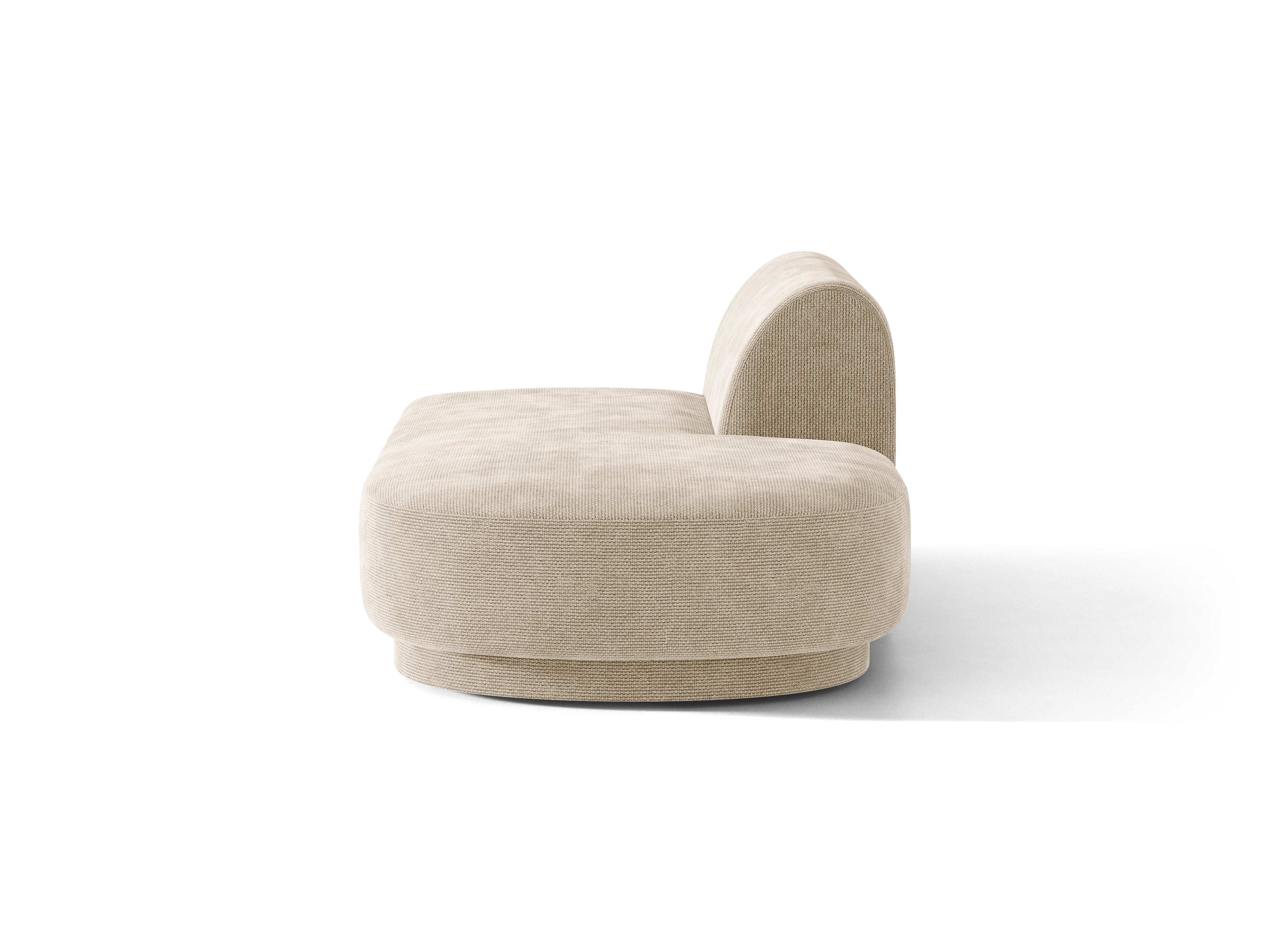 Szezlong 2-sitzig rechts MILEY beige Chenille