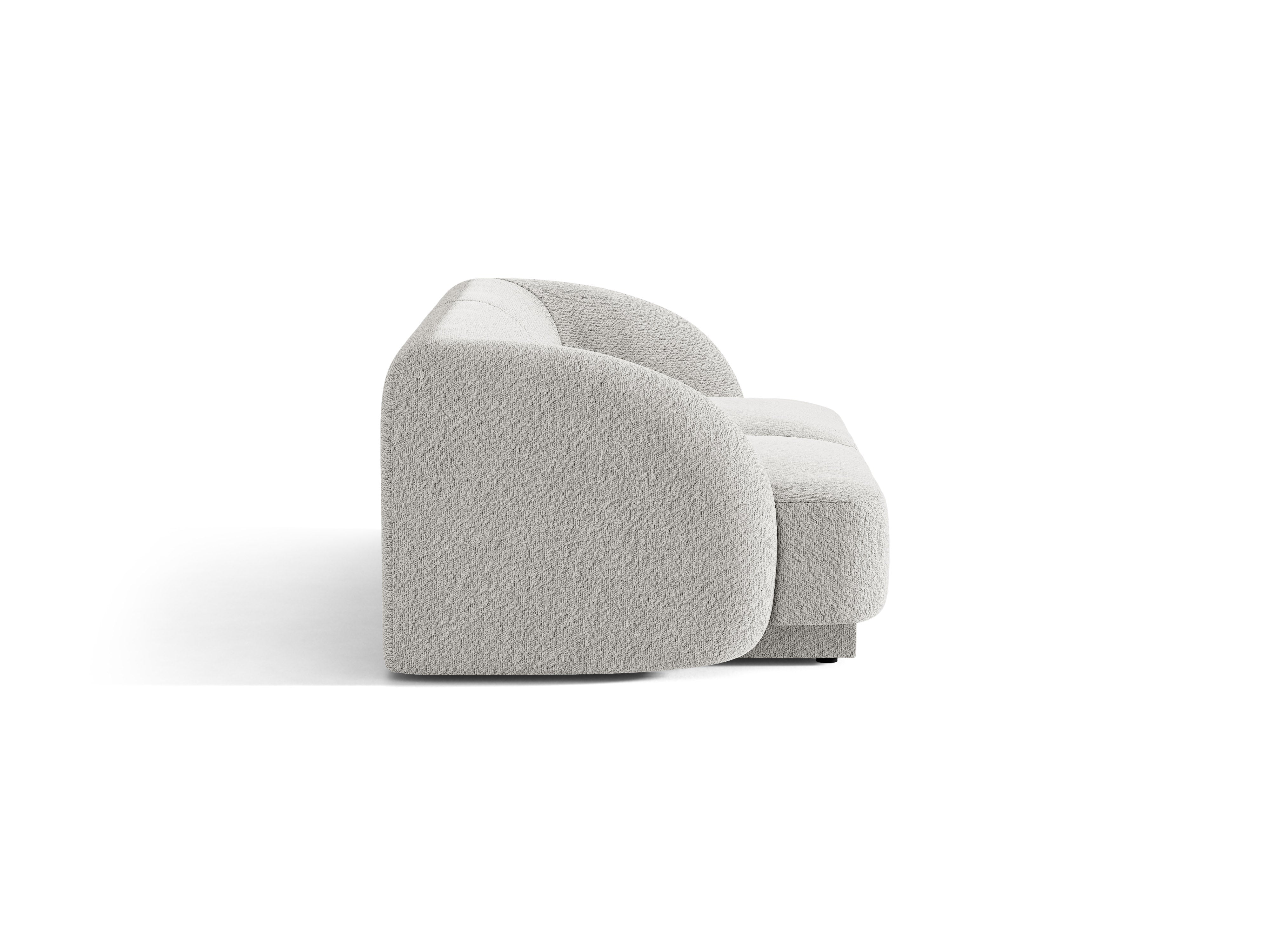 Sofa 2-Sitzer MILEY hellgrau Boucle