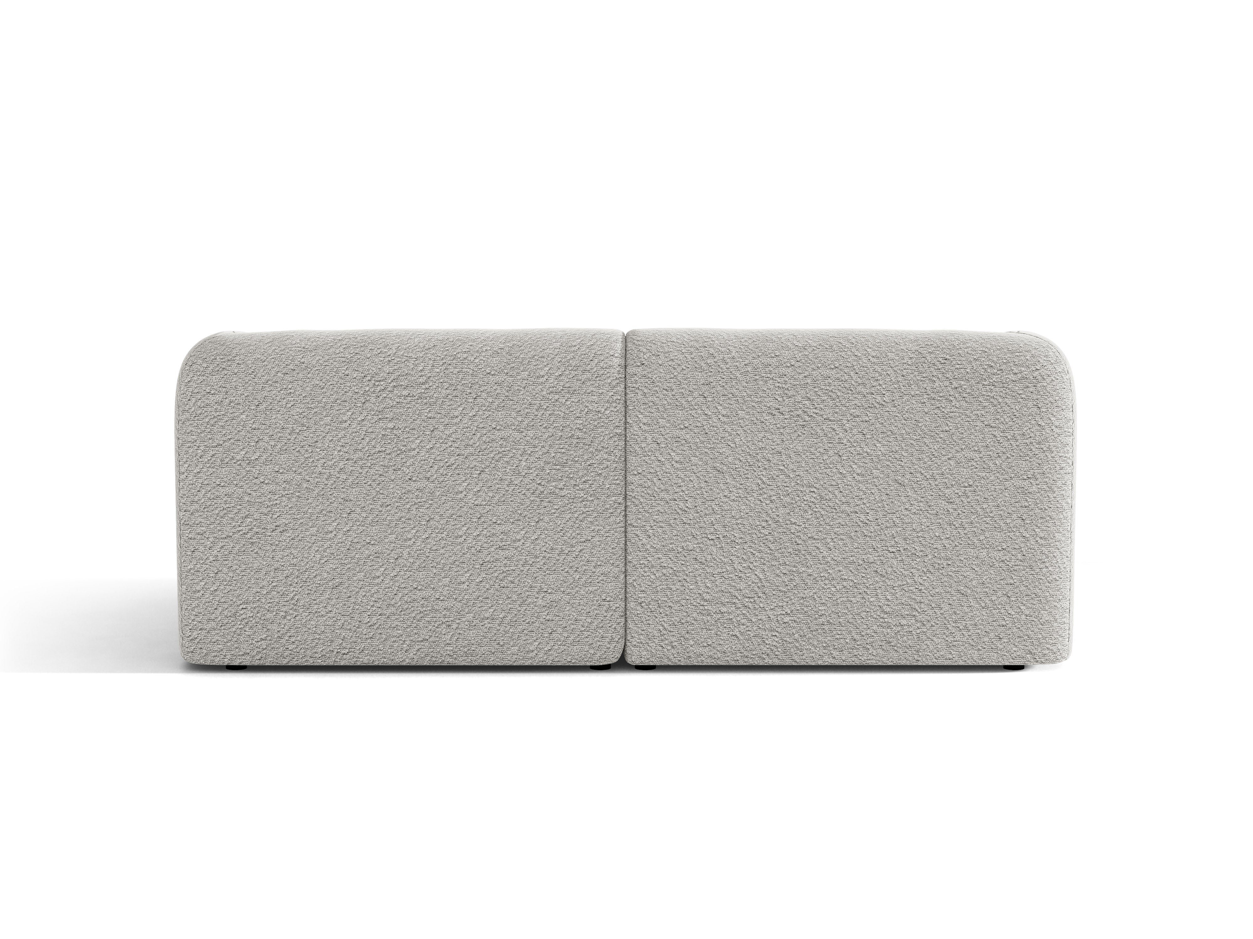 Sofa 2-Sitzer MILEY hellgrau Boucle