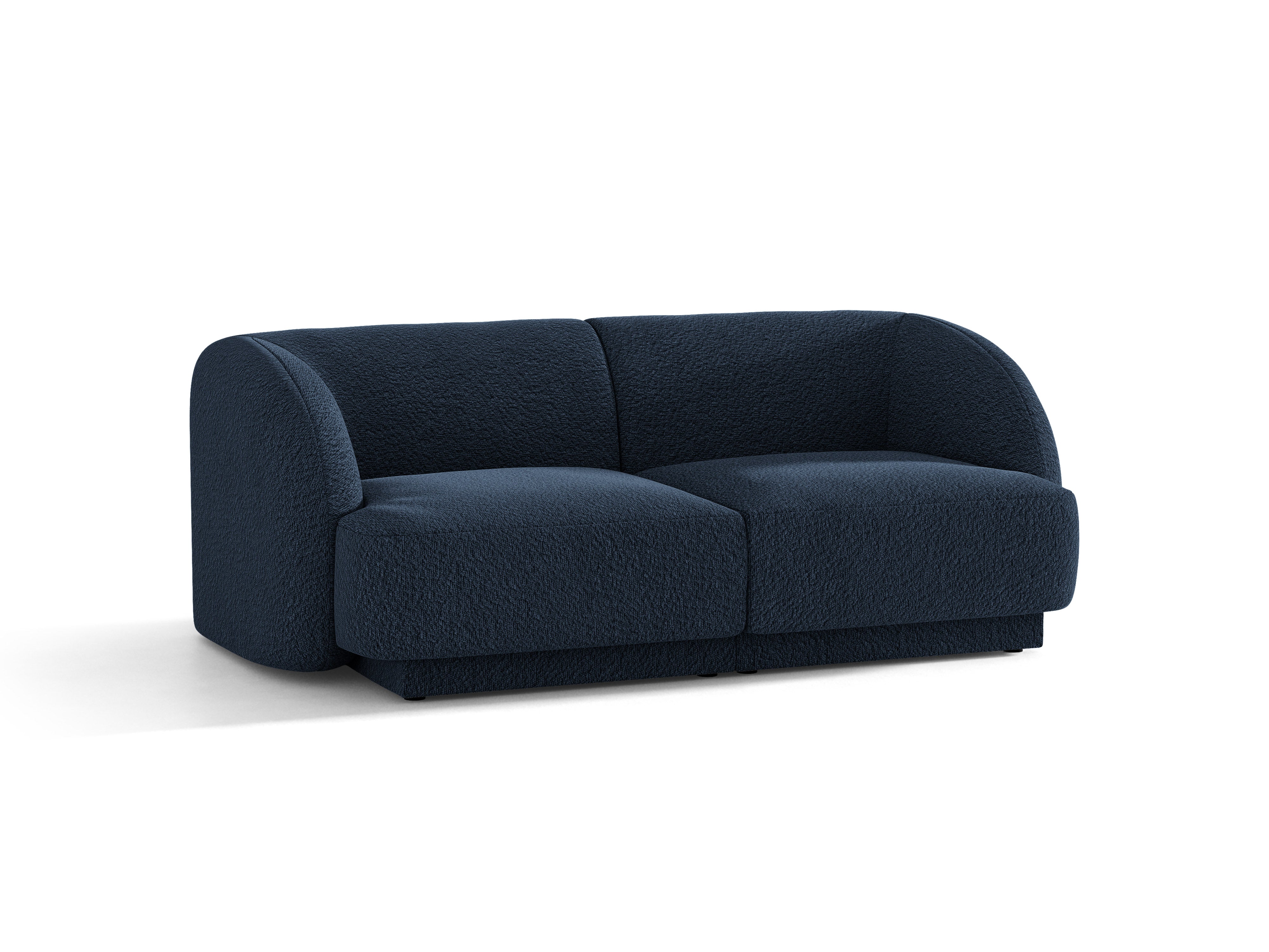 Sofa 2-sitzig MILEY dunkelblau Boucle