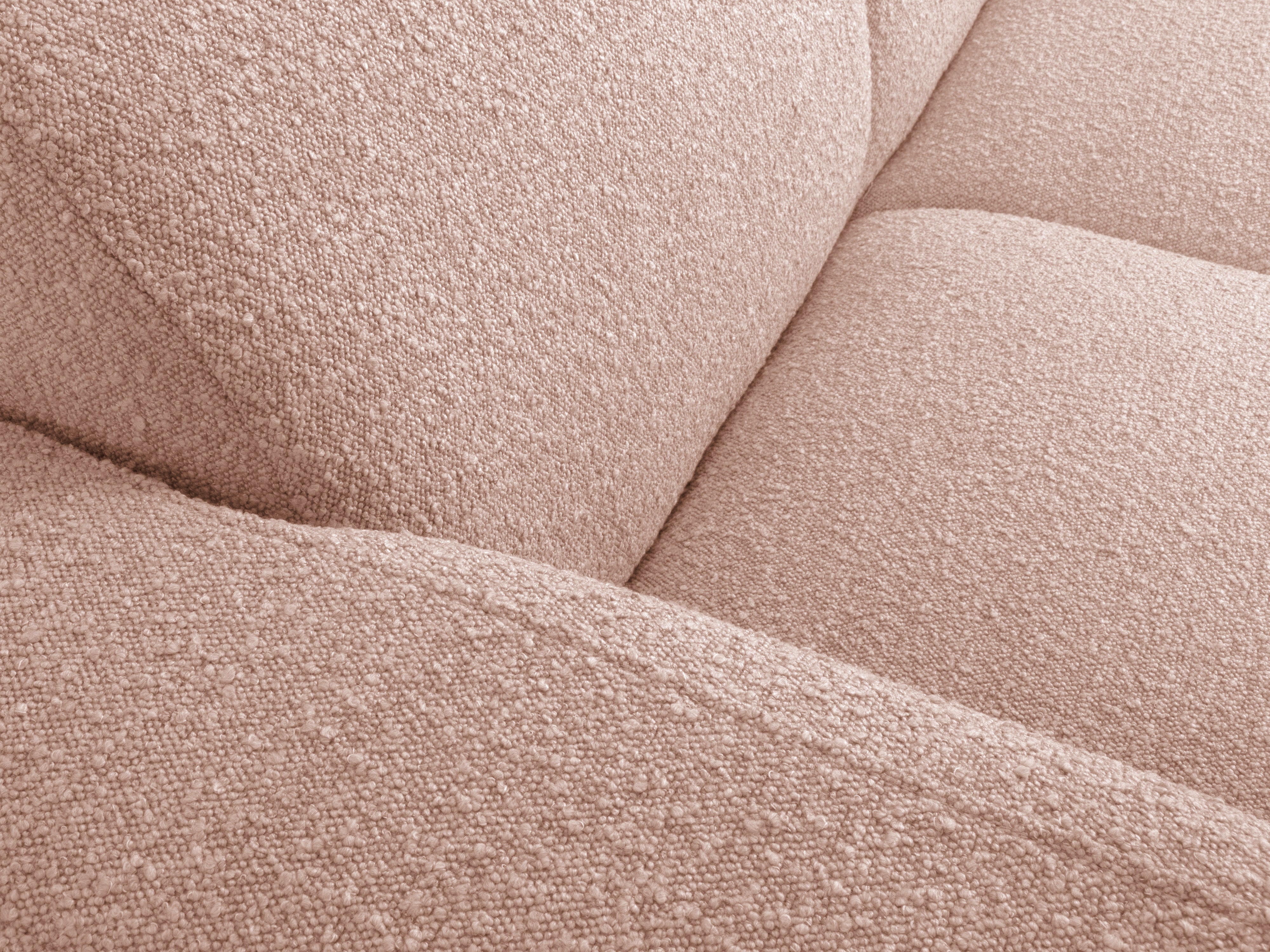 Sofa w tkaninie boucle 2-osobowa MOLINO pudrowy róż Micadoni Eye on Design