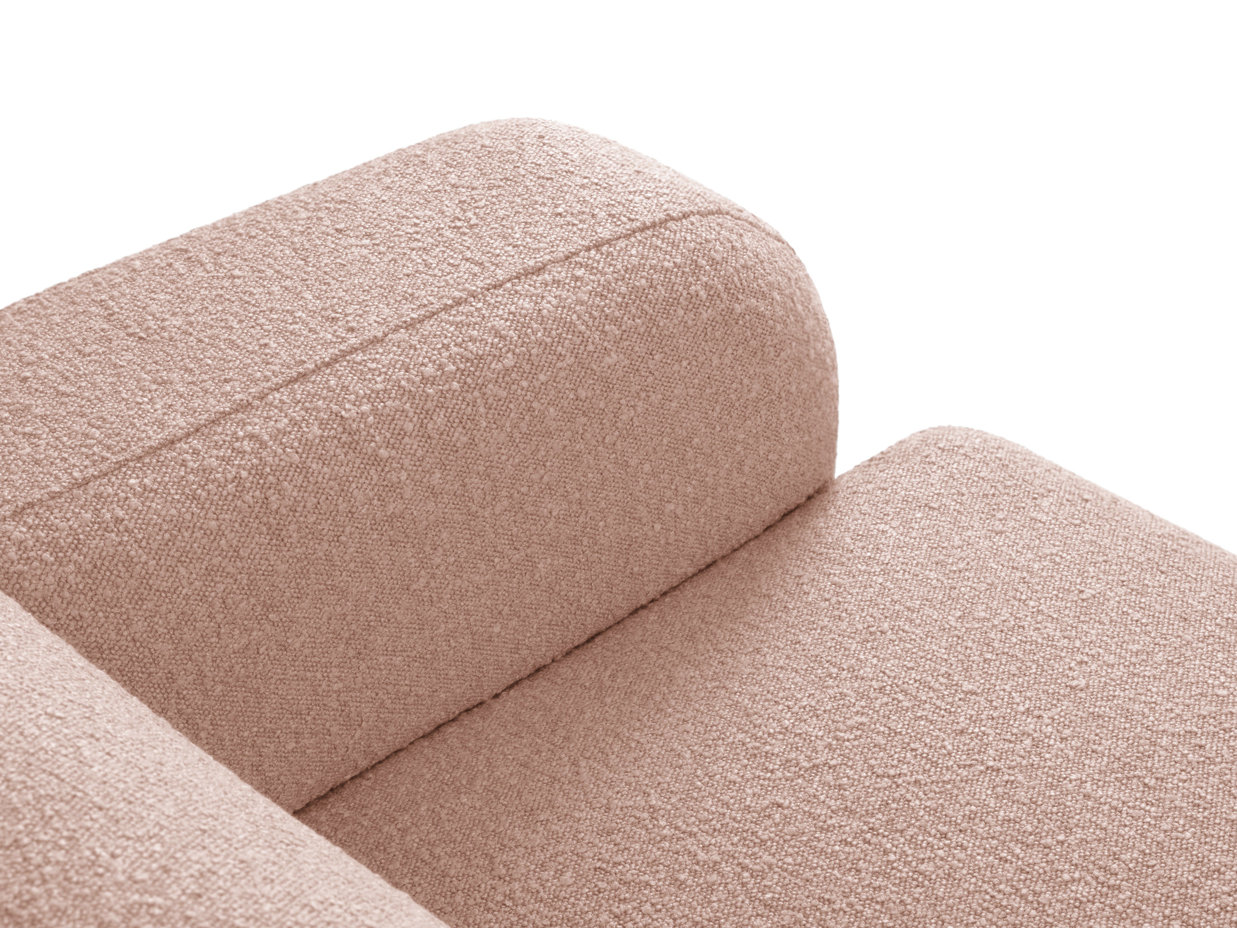Sofa w tkaninie boucle 2-osobowa MOLINO pudrowy róż Micadoni Eye on Design