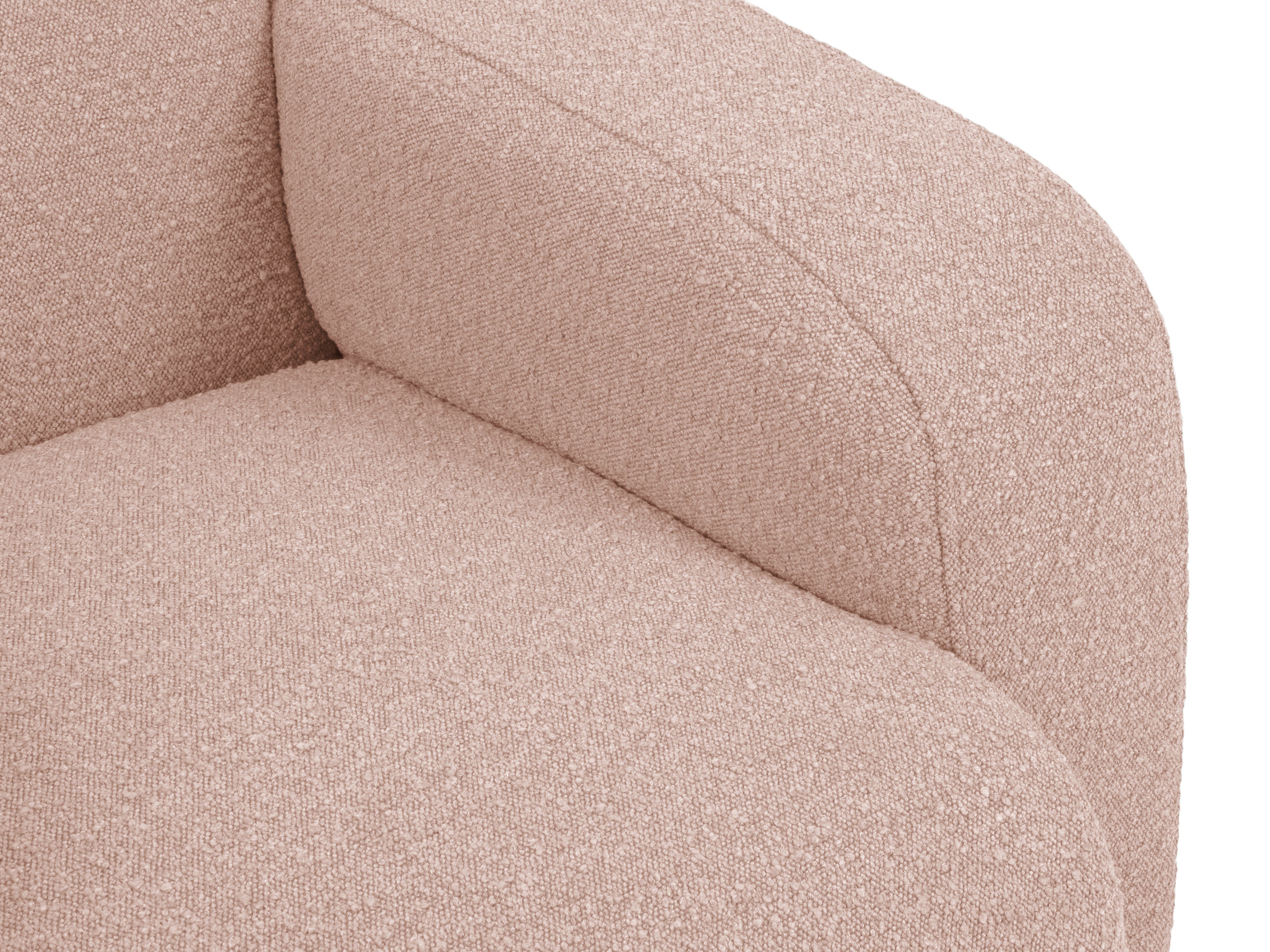 Sofa w tkaninie boucle 2-osobowa MOLINO pudrowy róż Micadoni Eye on Design